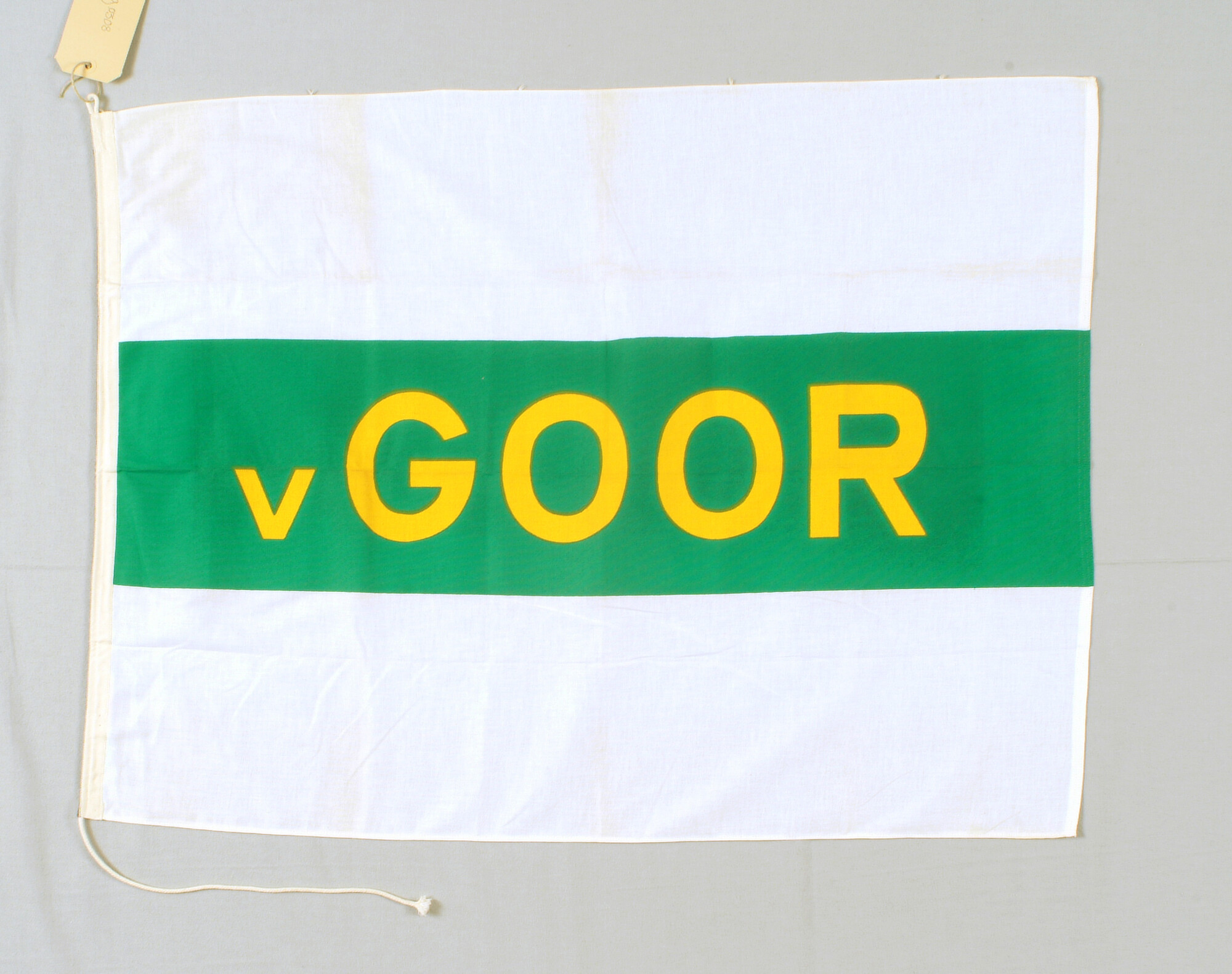 1989.0308; Werfvlag van de scheepswerf Van Goor te Monnickendam; vlag