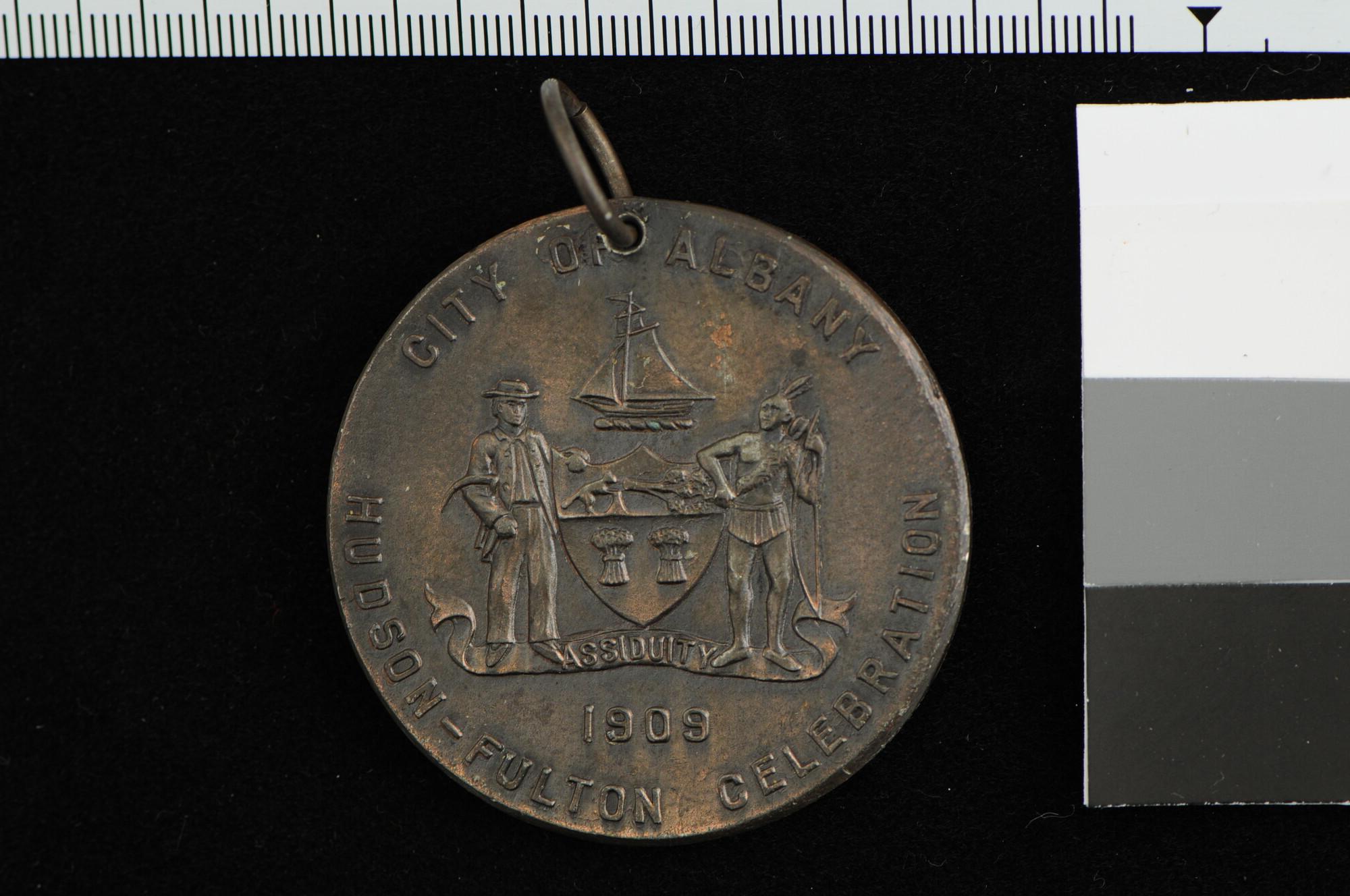 A.1410; Herinneringsmedaille van de Hudson Fulton Celebration, 1909; medaille