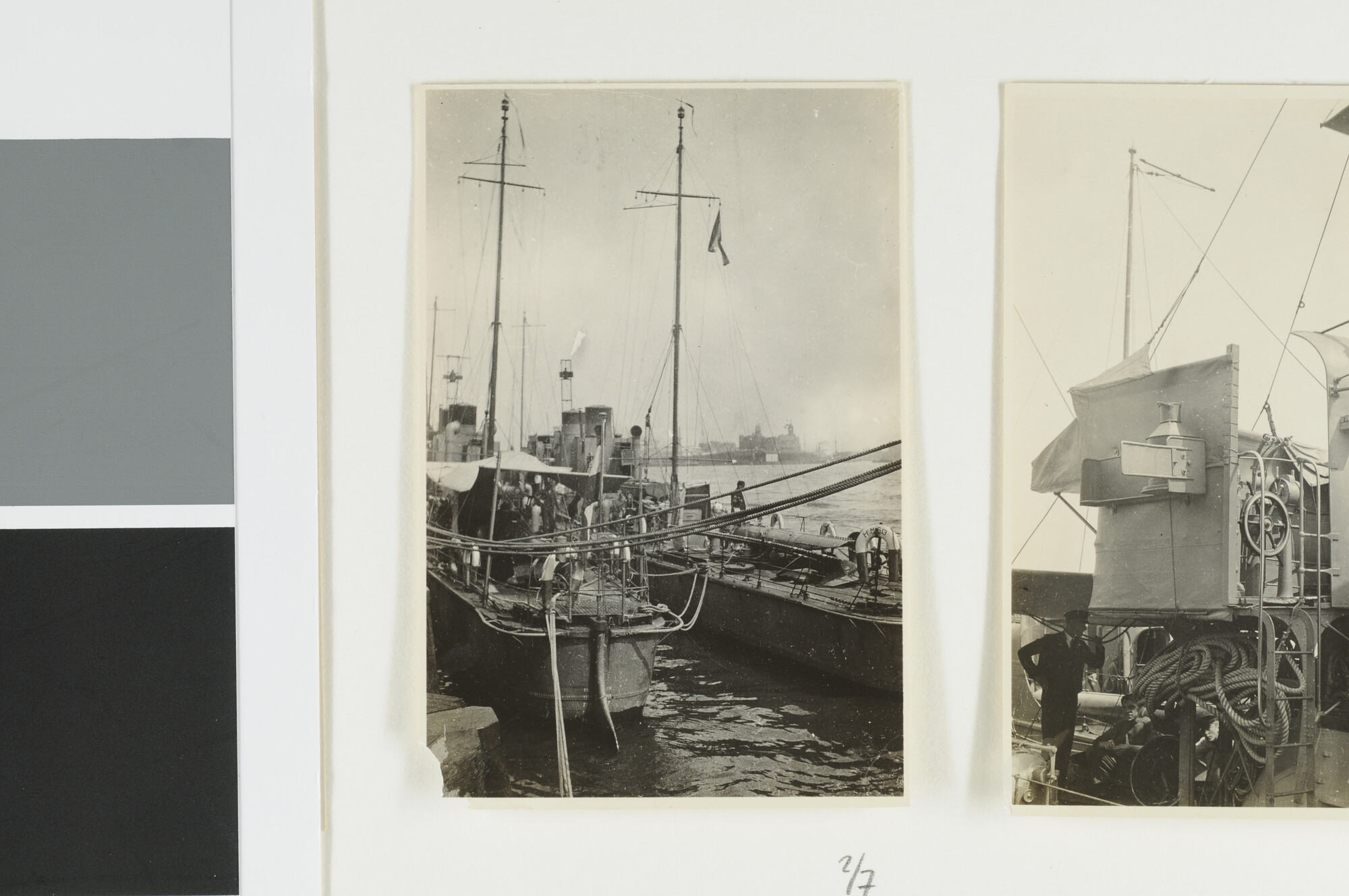 A.2867(03)005; De torpedoboten Hr.Ms. 'G 13' en 'G 16' afgemeerd aan de kade te Rotterdam; fotoreportage