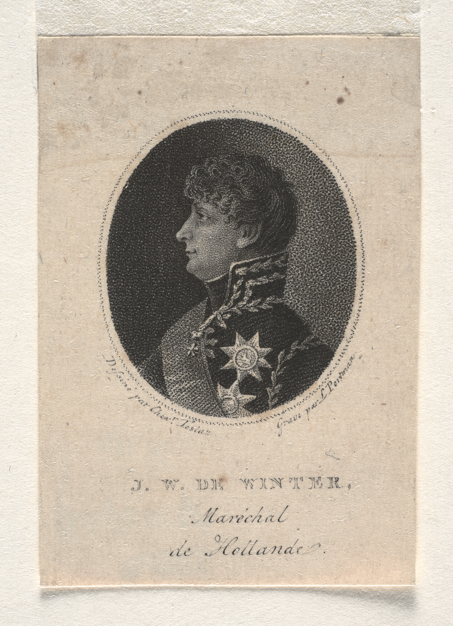 A.0145(179) [nr 0061]; Portret van J.W. de Winter als Maarschalk van Holland; prent