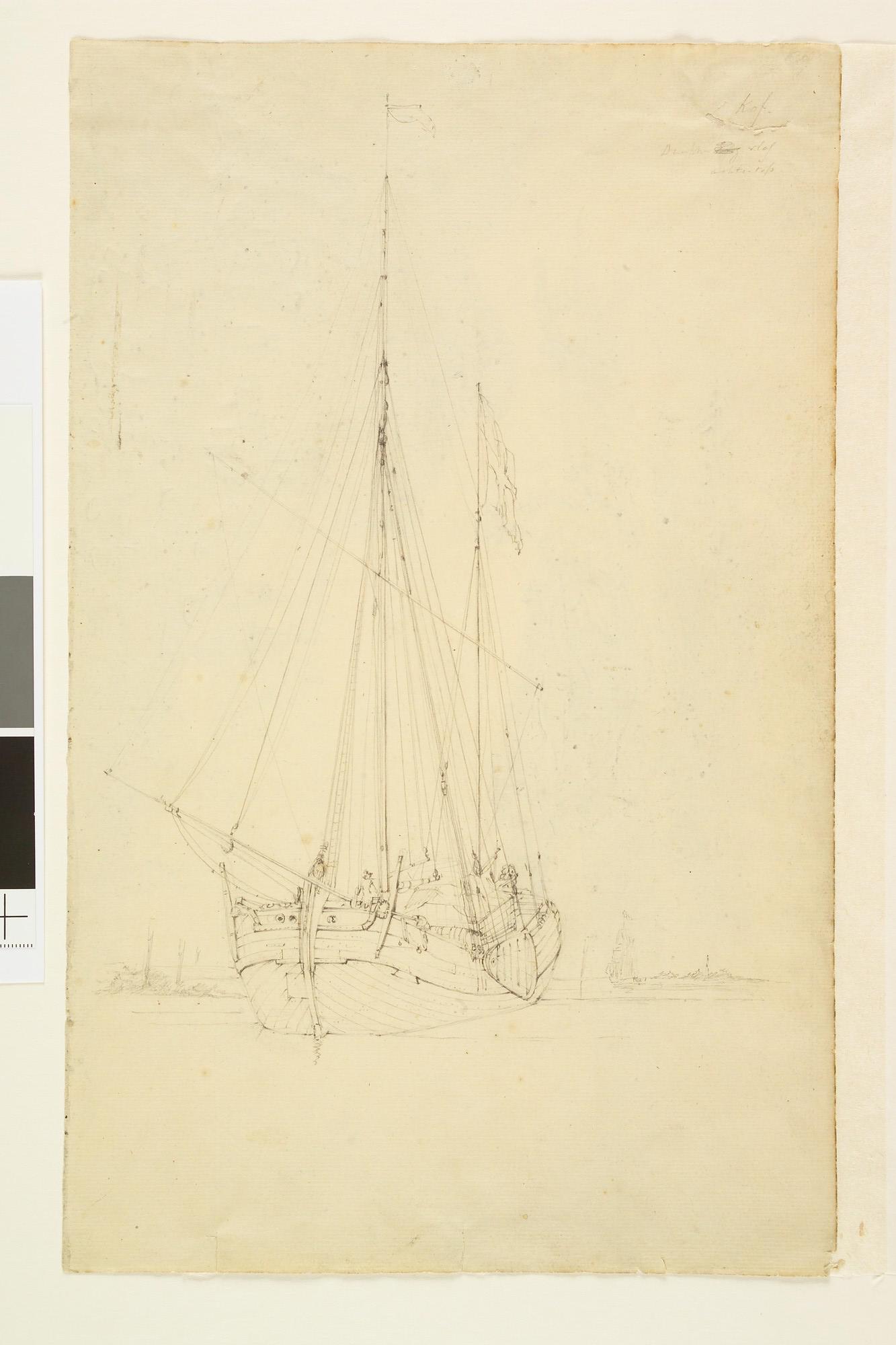 A.0149(0447); Een anderhalfmast-kof; tekening
