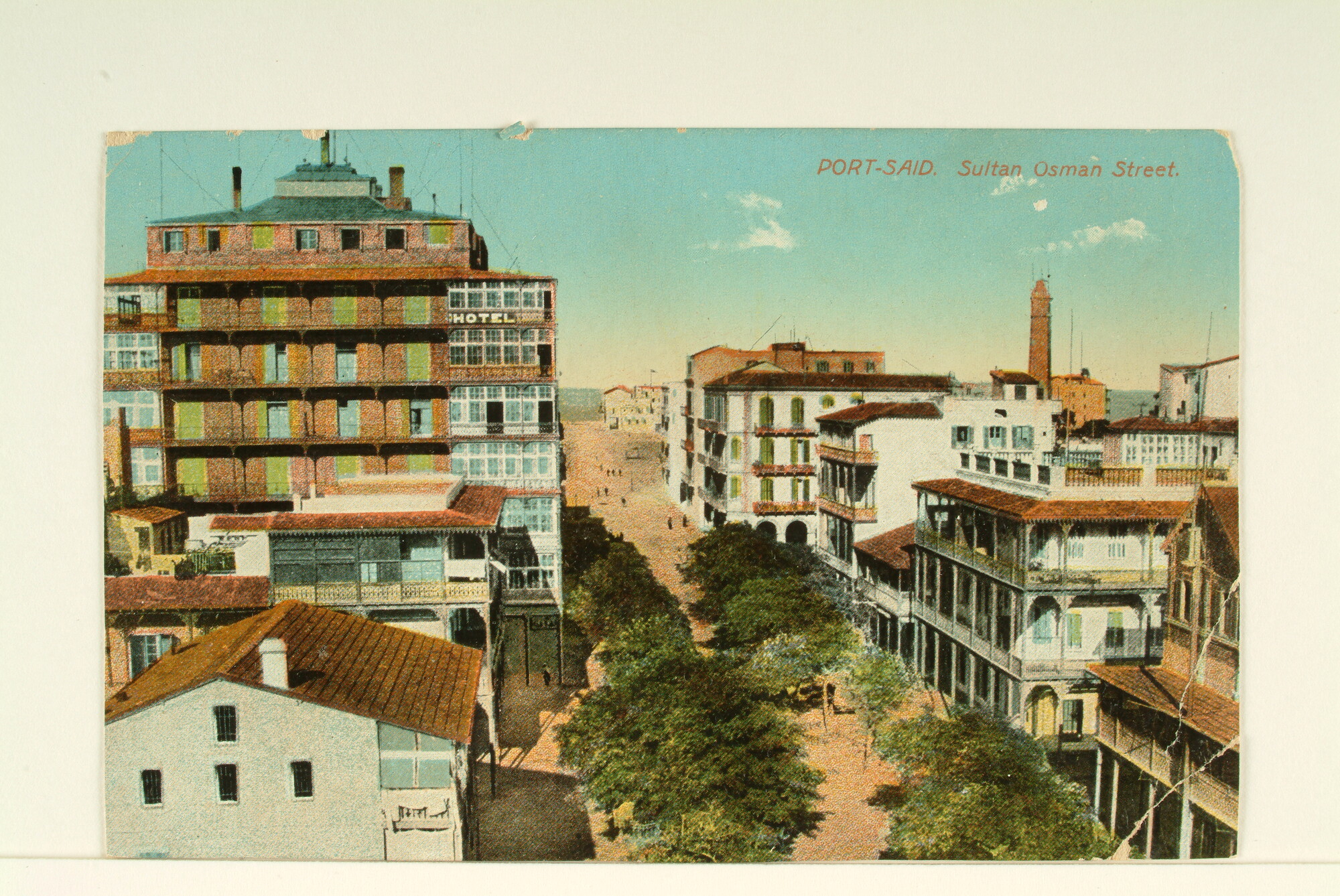 2003.1450; De Sultan Osmanstraat in Port Said; prentbriefkaart