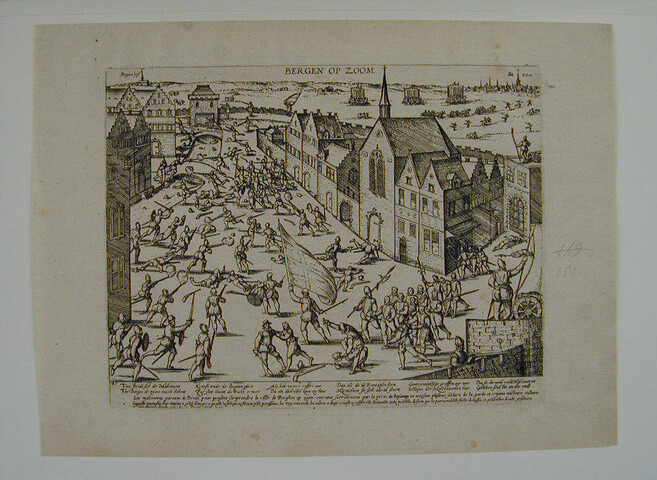 A.0145(027)212; Aanslag van Parma op Bergen op Zoom verijdeld, 5 december 1581; prent