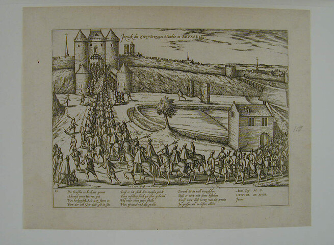 A.0145(027)178; Intocht van Aartshertog Matthias in Brussel, 18 januar 1578; prent