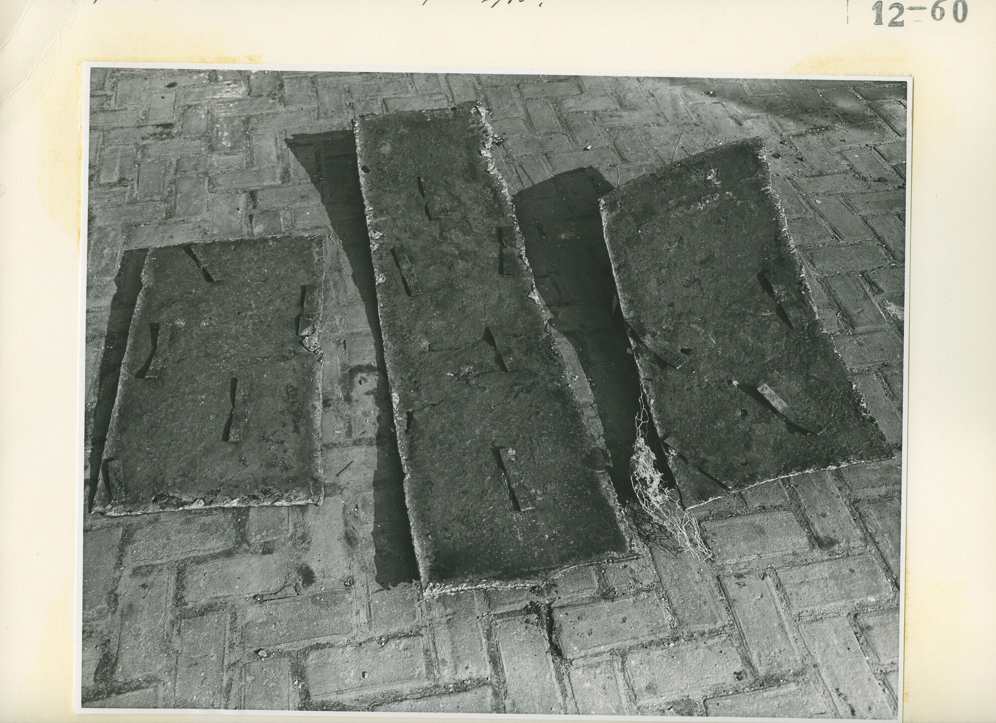 S.5444(3248); Stukken huidplaat van het Argentijnse passagiersschip ms. Alberto Dodero; foto