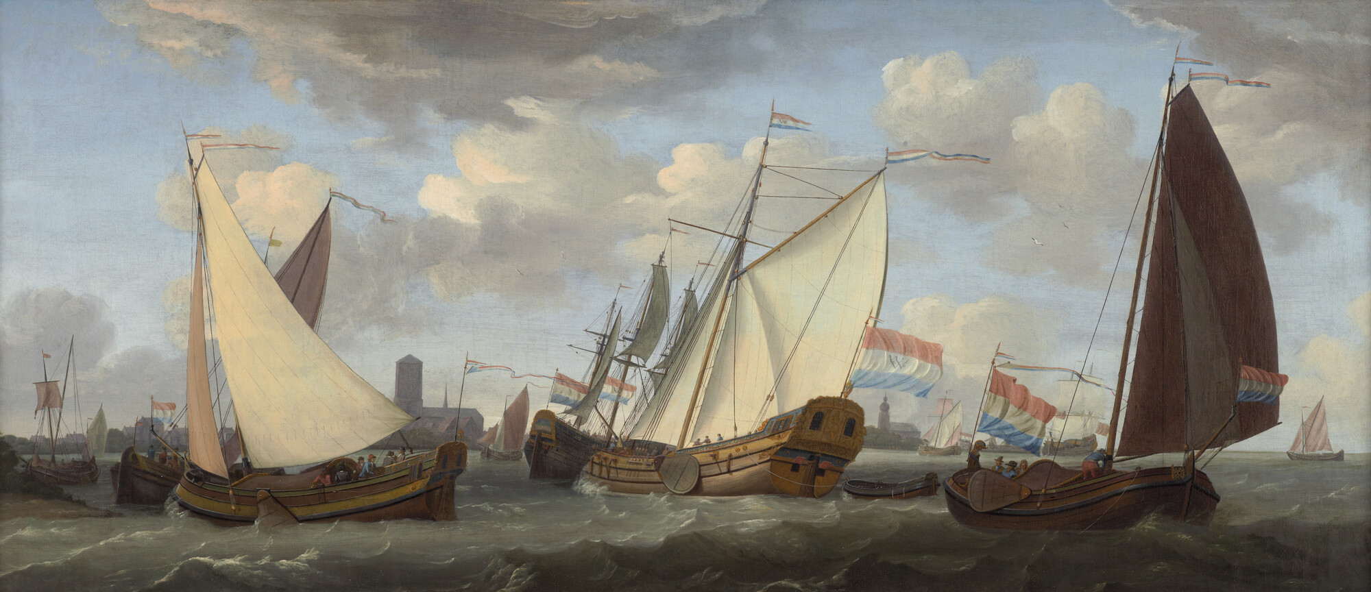 A.4193; Scheepvaart op de rede van Zierikzee; schilderij