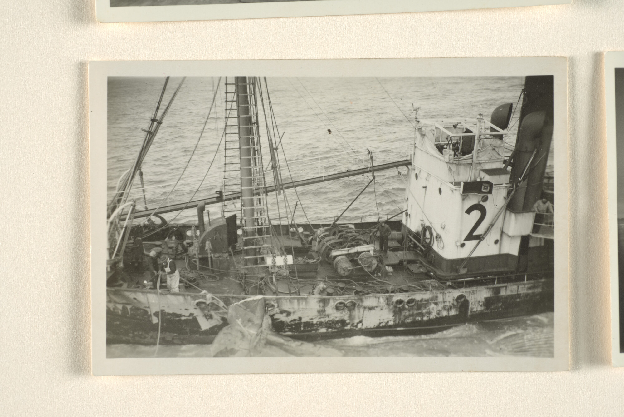 1996.0580; Fotoimpressies van de walvisverwerking en leven aan boord van het walvismoederschip ms. Willem Barendsz (I); fotoreportage