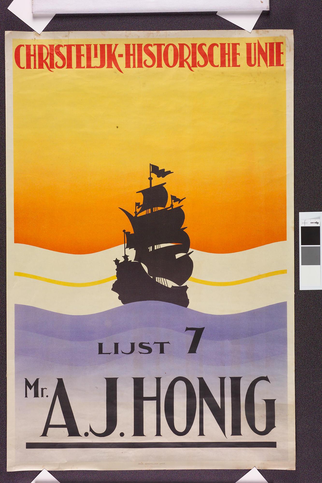 2008.0298; Affiche van de Christelijk-Historische Unie; affiche