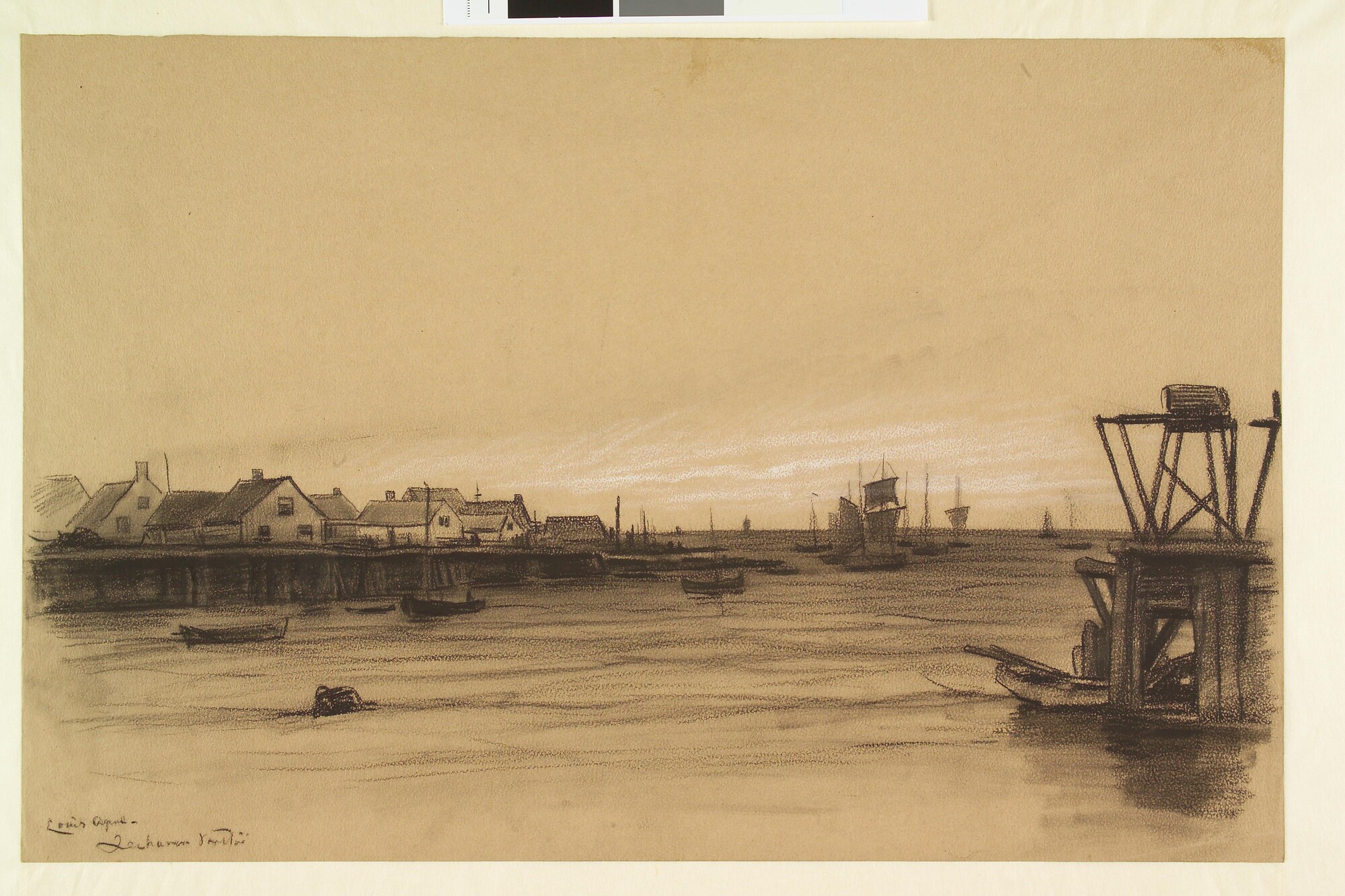 S.0394(08); De haven van Vardö; tekening