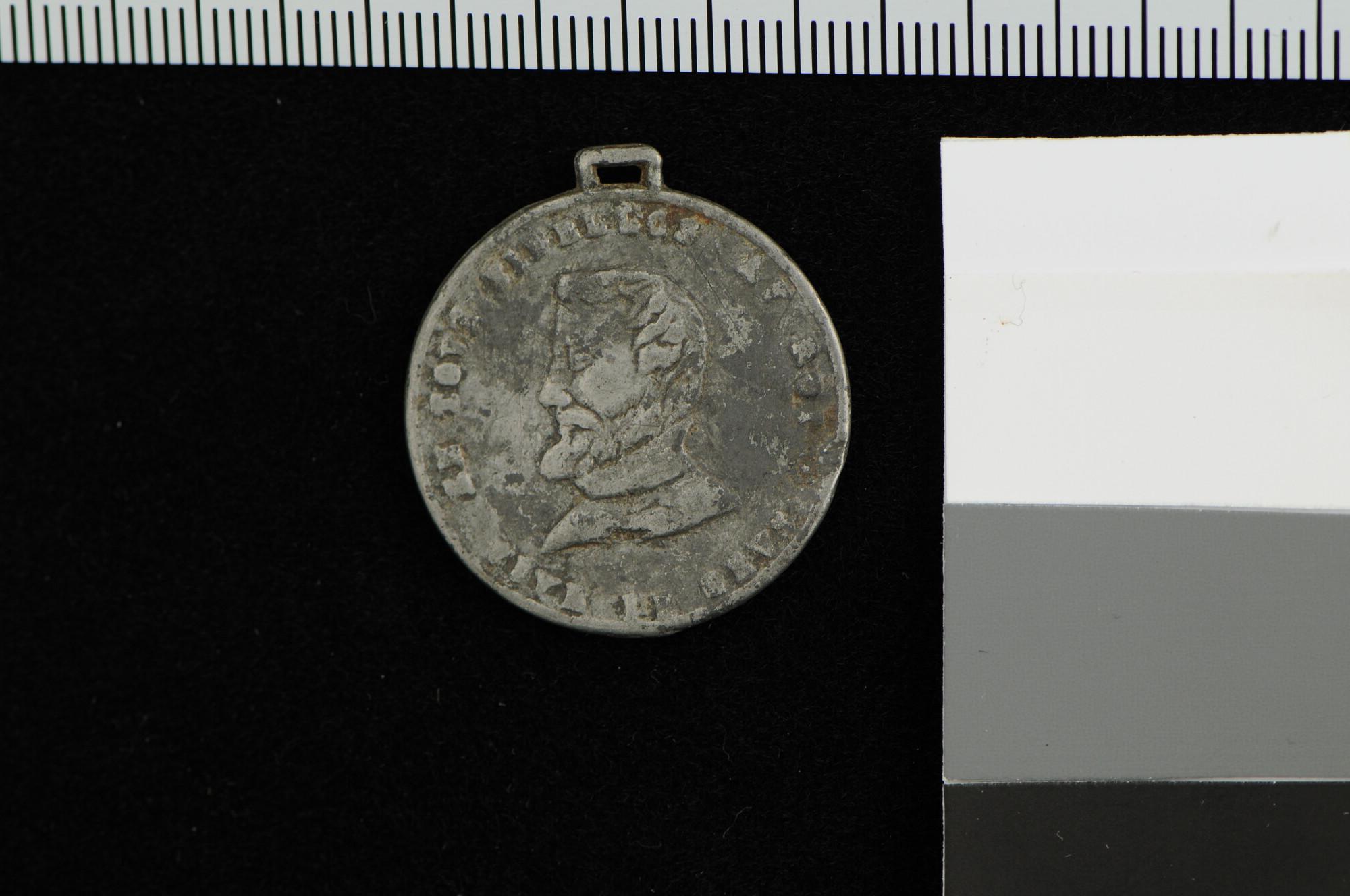 A.0048(17); Draagpenning op het derde eeuwfeest van de inname van Den Briel, 1872; penning