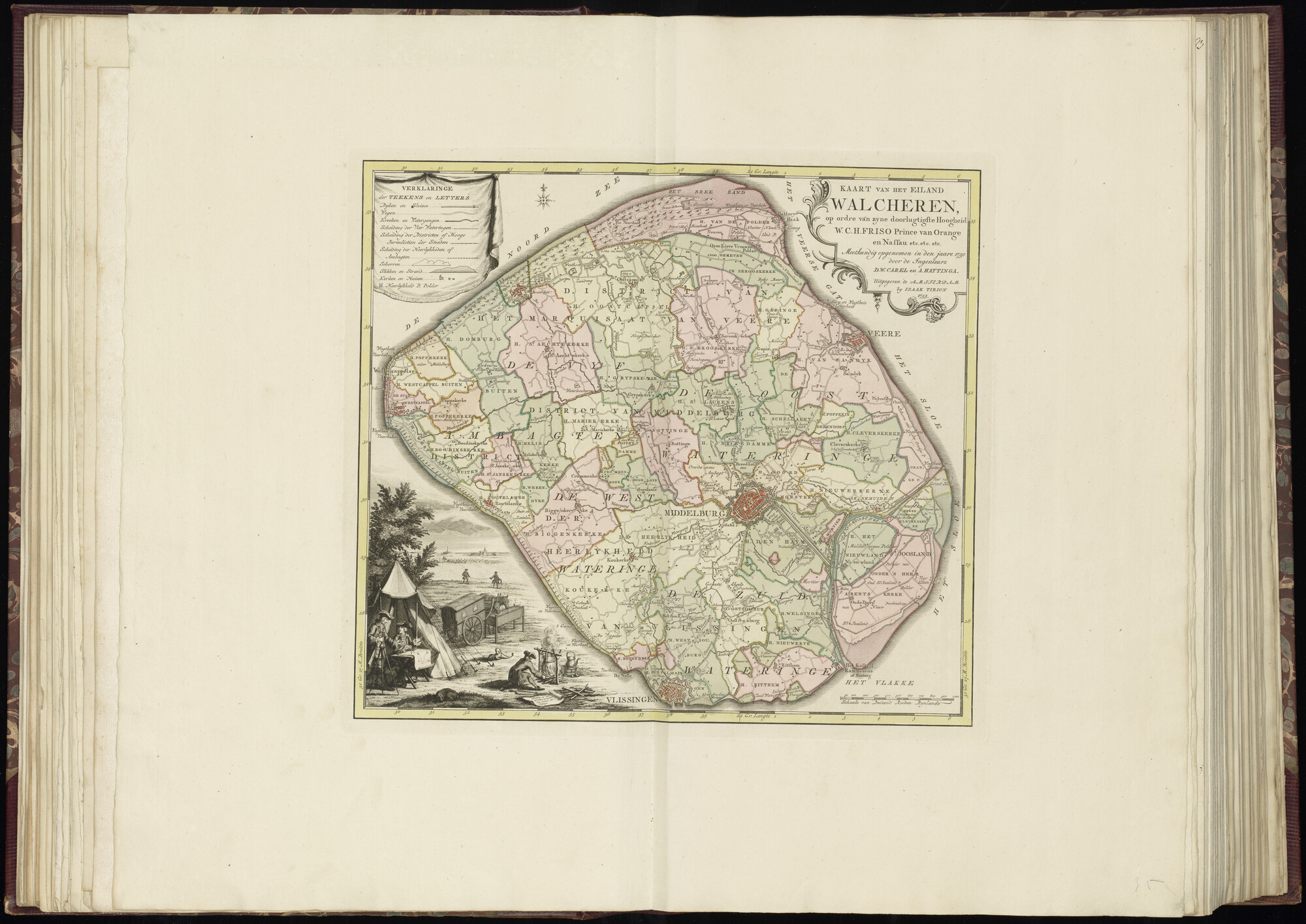 B.0032(029) [kaart 033]; Kaart van (het voormalige eiland) Walcheren; kaart