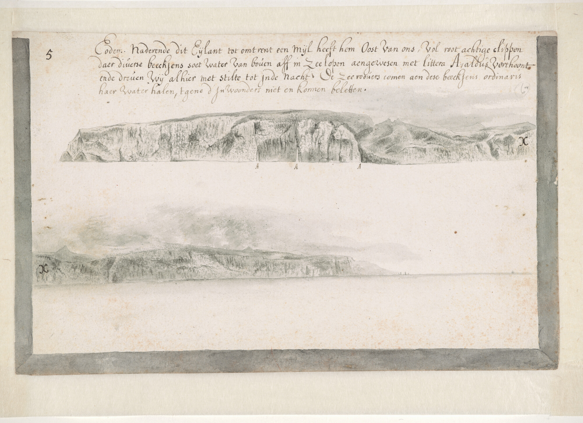 A.3457(06); Landverkenning van Madeira; tekening