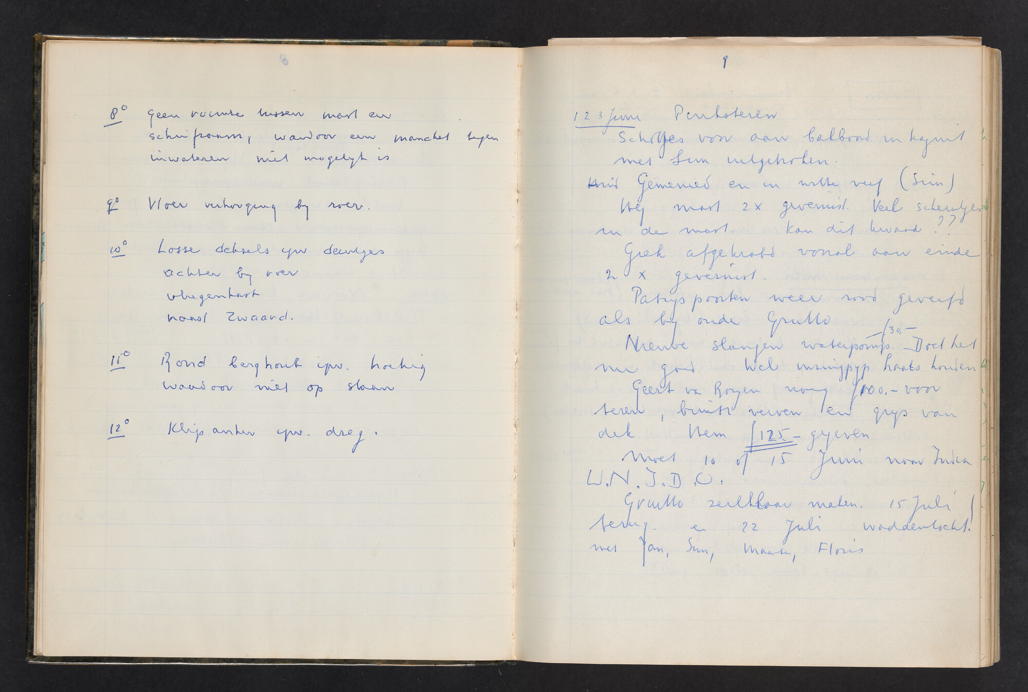 2017.0802; Logboek c.q. fotoalbum van reizen met zeeschouw Grutto (II) in Nederland, Duitsland en Denemarken, 1973-1974; logboek