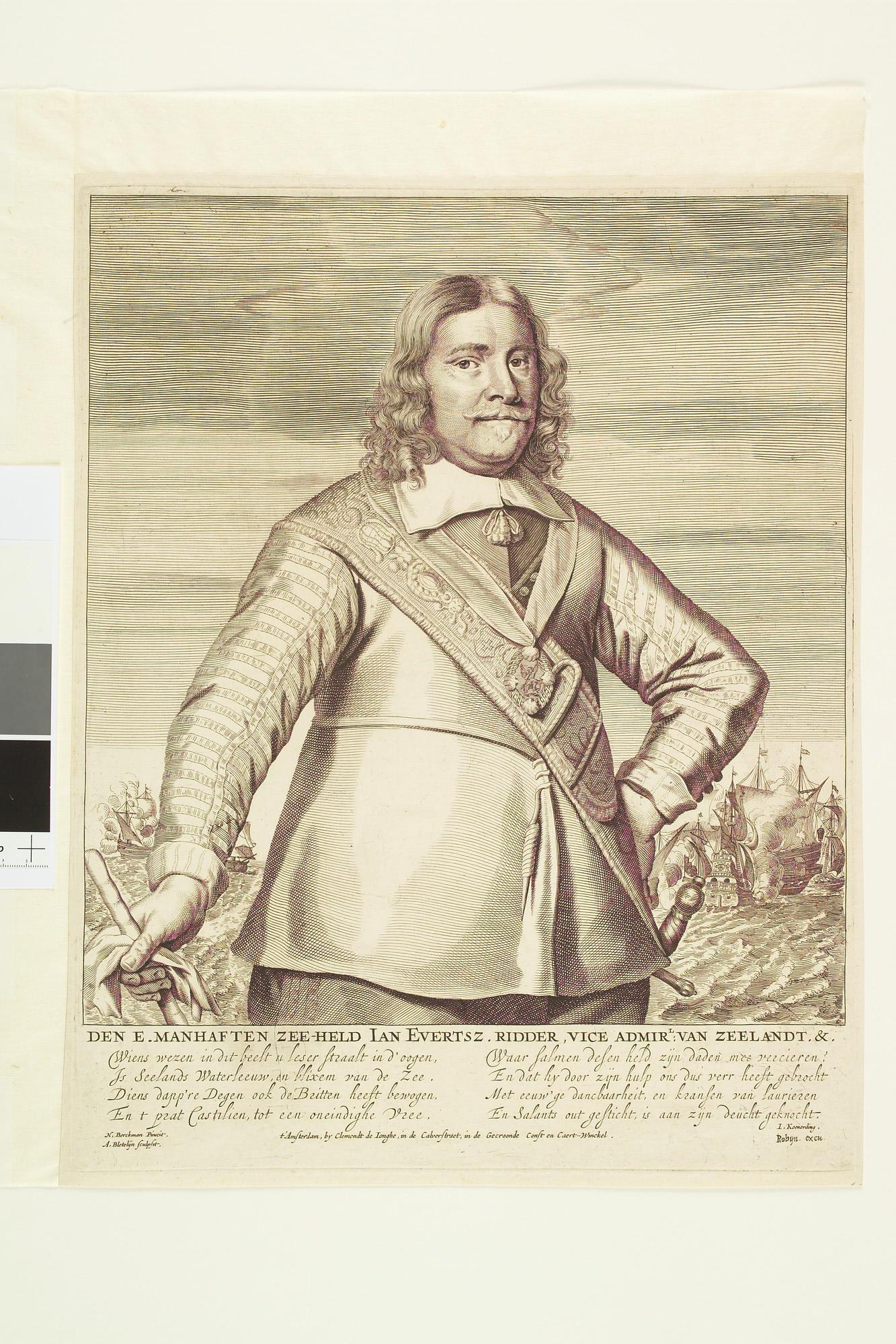 A.1082(01)b; Portret van Jan Evertsen de Oude, luitenant-admiraal van Zeeland; prent