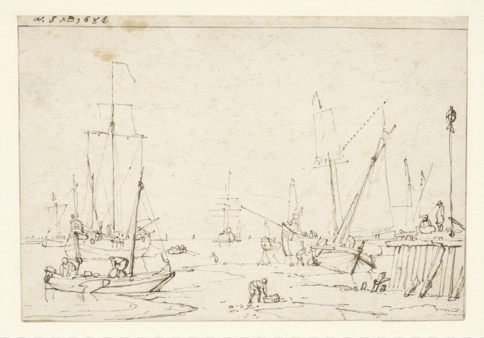 A.0145(183)12; Rede met een geboegseerde buis; tekening