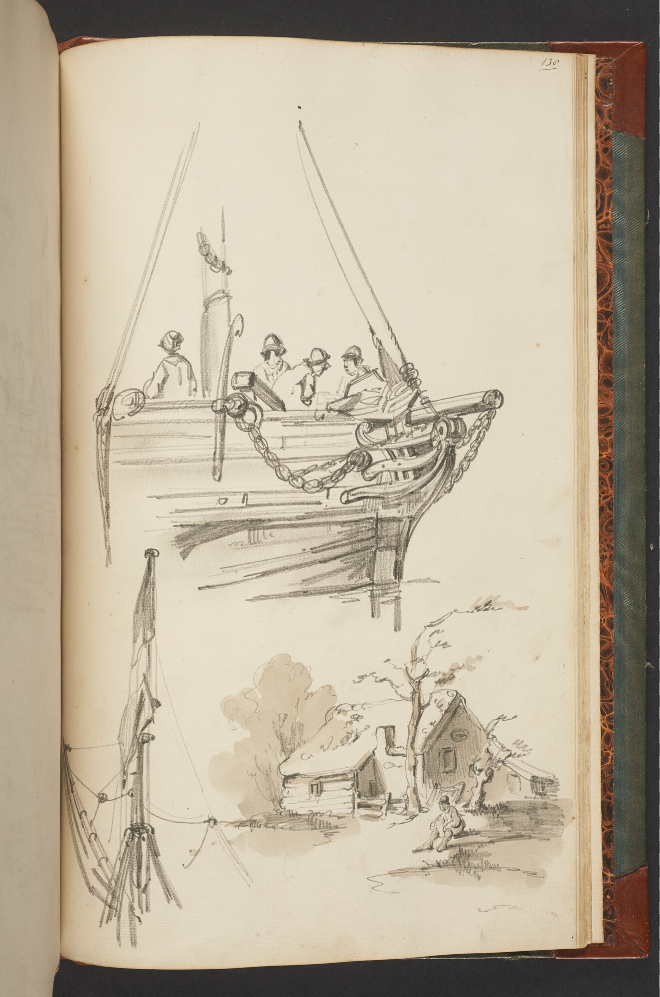 A.3222; Schetsboek met tekeningen door Albertus van Beest en Louis Meijer; schetsboek