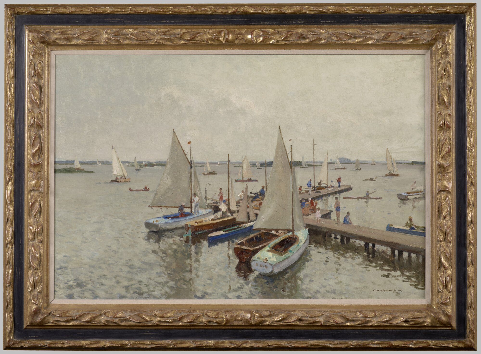 2016.0440; Jachthaven aan de Loosdrechtse Plassen; schilderij