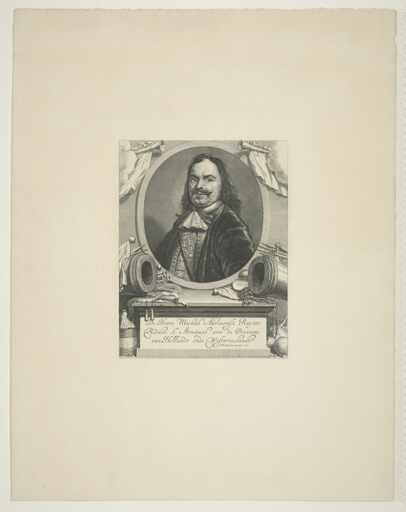 A.1790; Portret van Michiel Adriaanszoon de Ruyter; prent