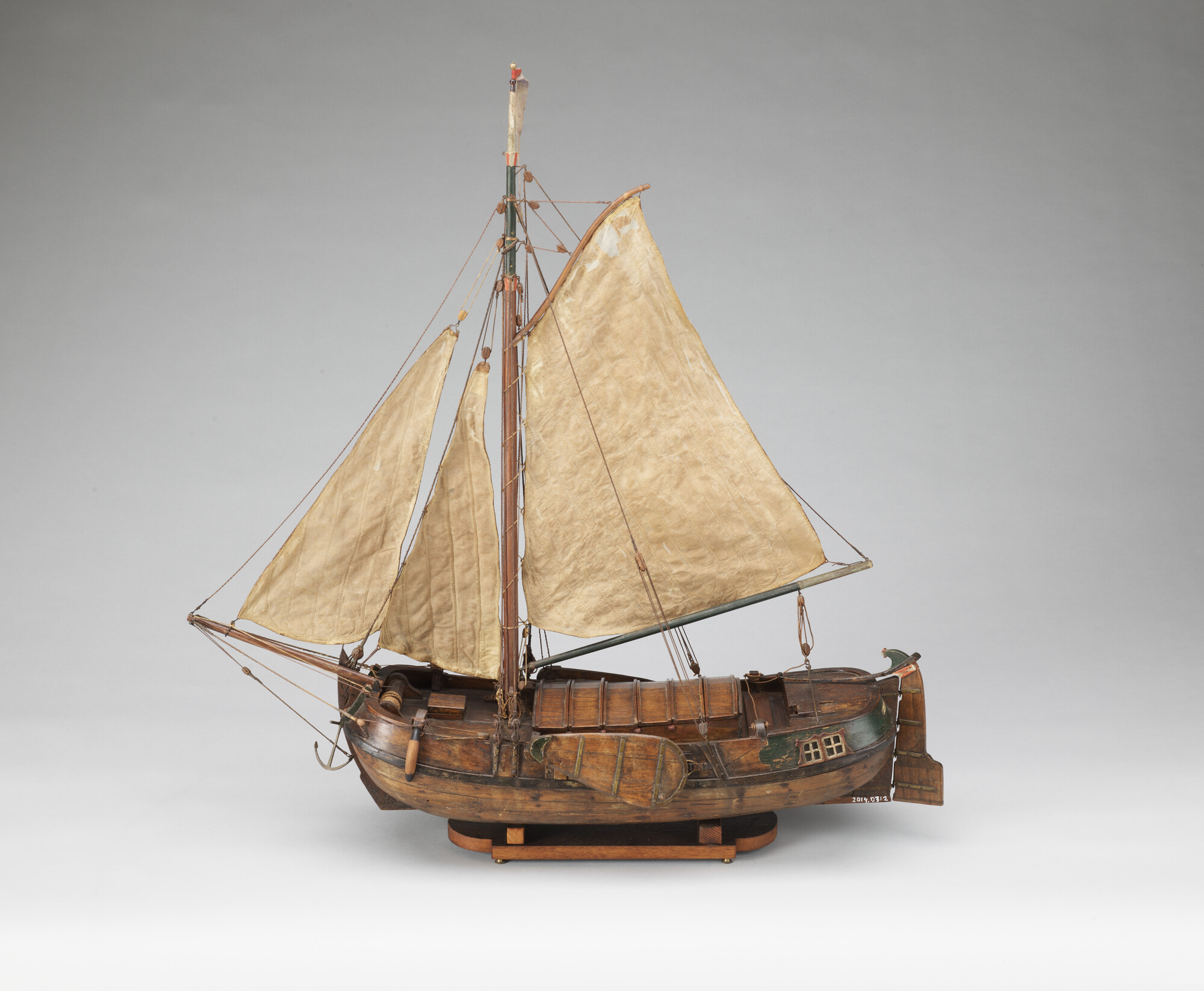 2014.0312; Model van de paviljoentjalk Paulina; scheepsmodel