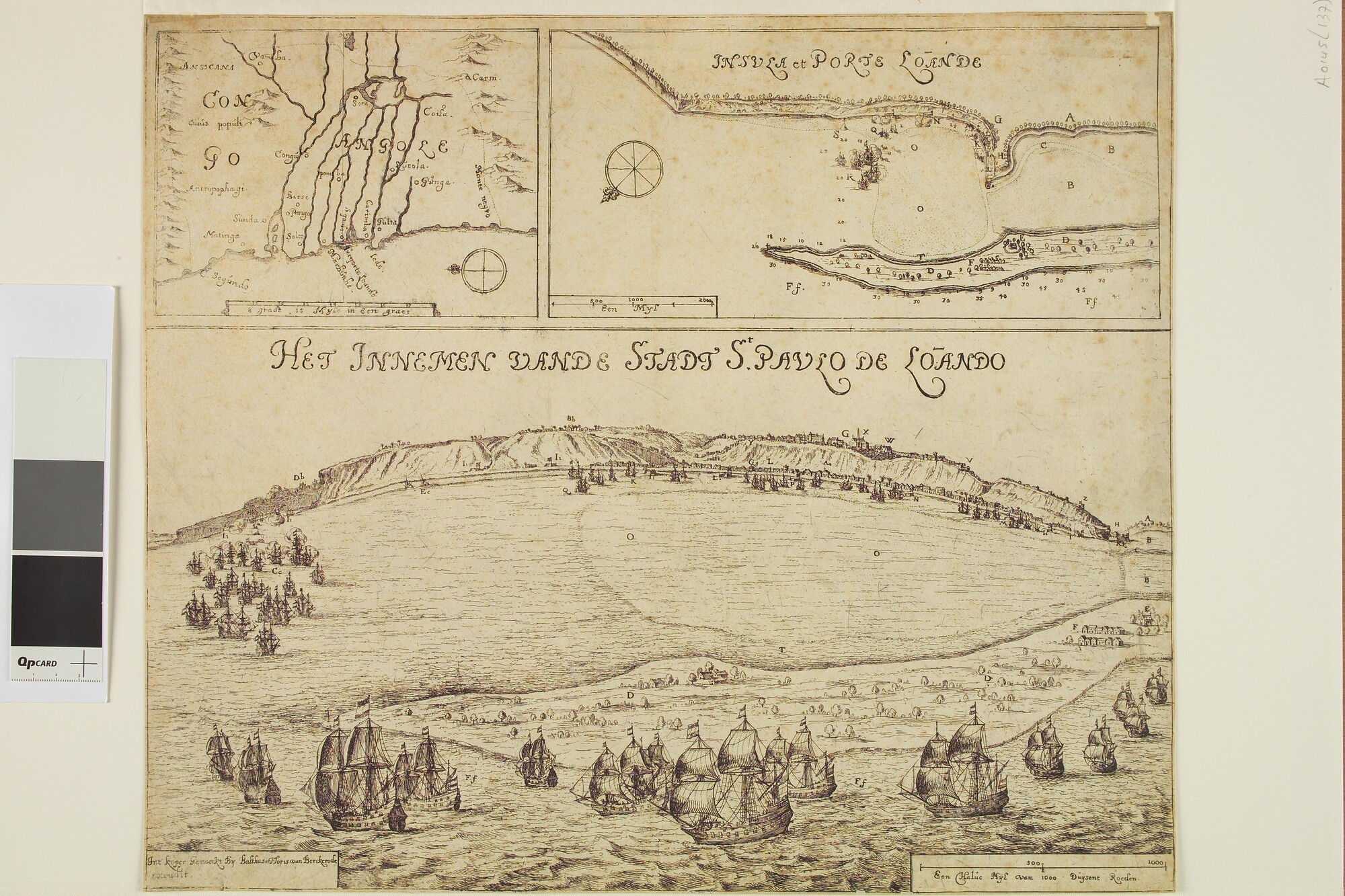 A.0145(137)2; Inneming van Paulo Loando (Luanda) in Angola, 1628; prent