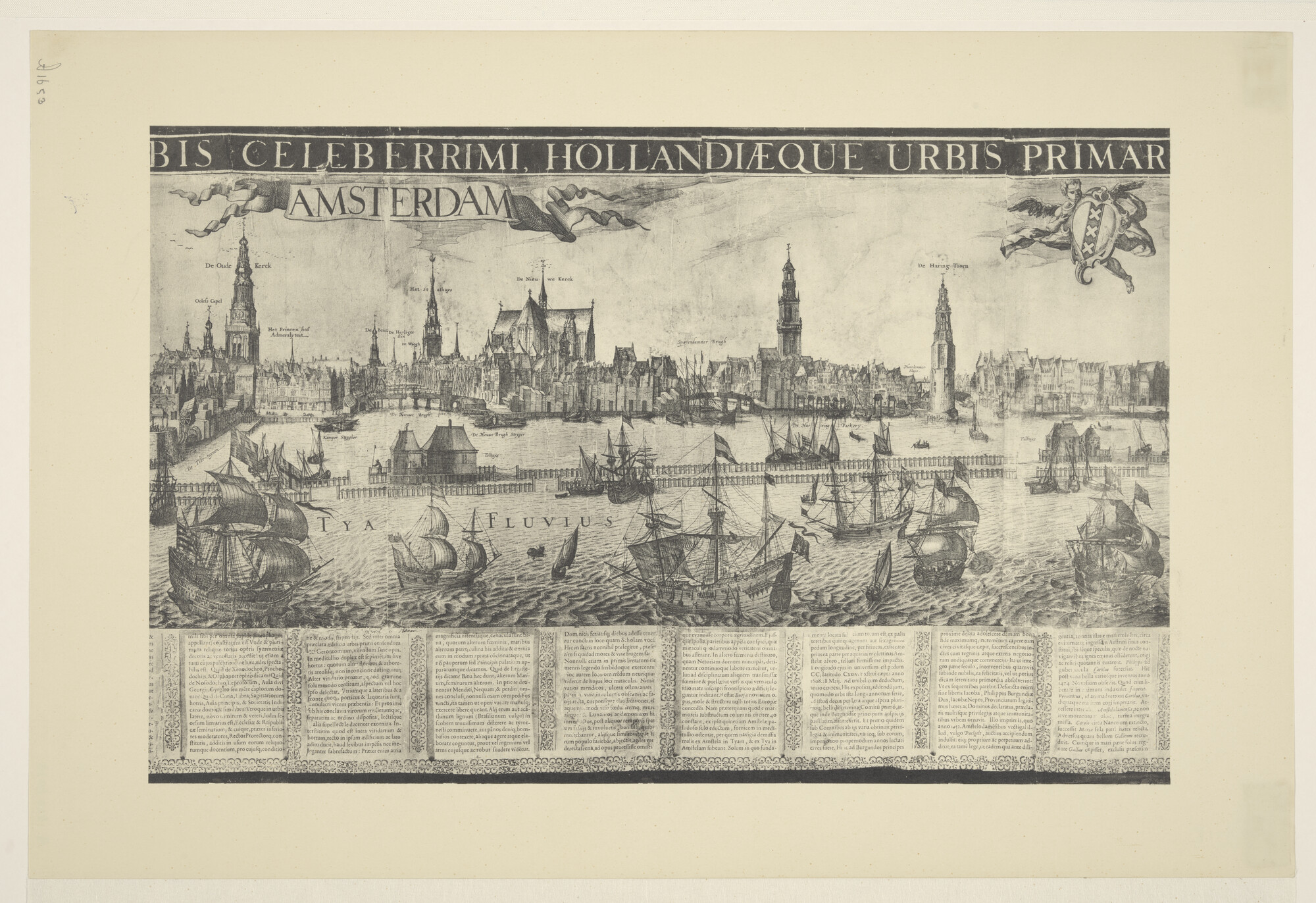 A.1653(02)a; Amsterdam van het IJ gezien; prent