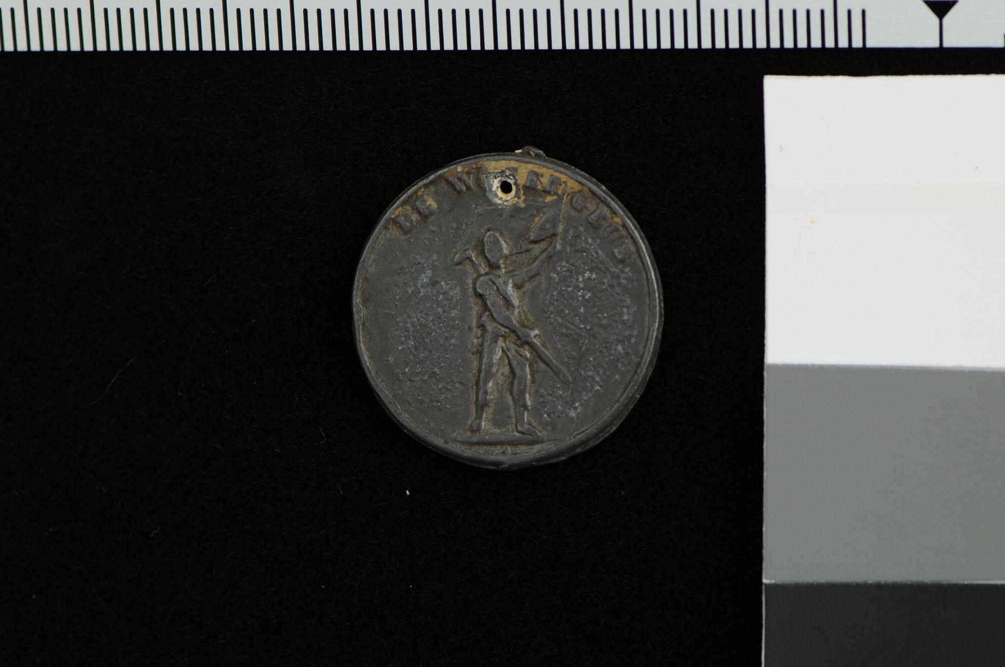 A.0048(14); Draagpenning op het derde eeuwfeest van de inname van Den Briel, 1872; penning