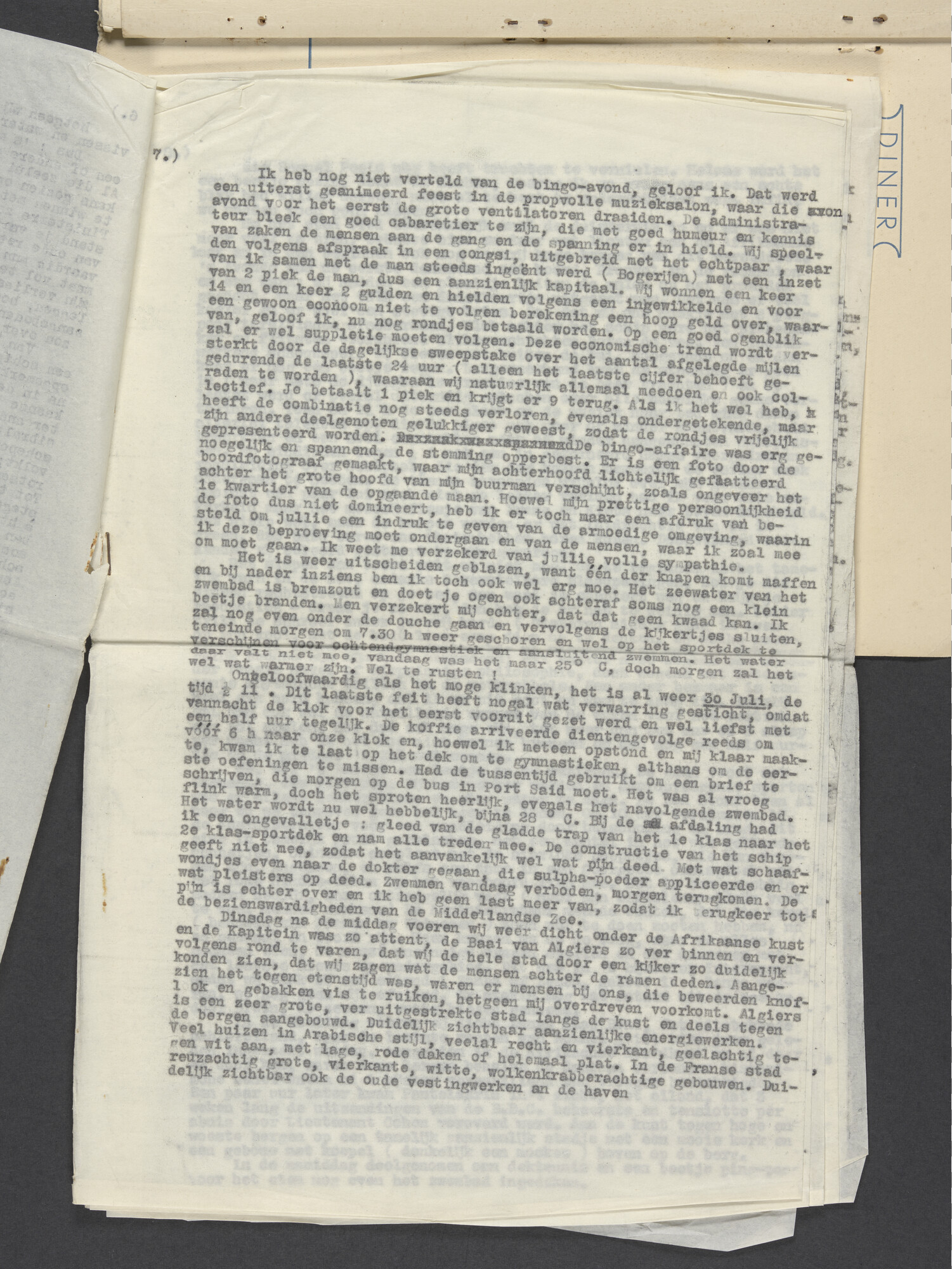 2023.0583; Fotoalbum met reisverslag van Kurt Lewin van een reis met ms. Oranje in juli-augustus 1953; fotoalbum
