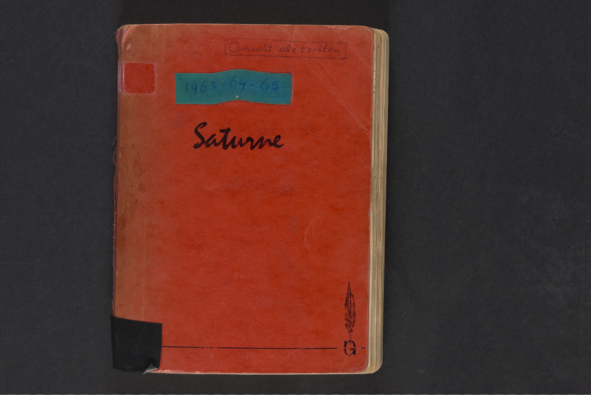 2017.0796; Logboek c.q. fotoalbum van o.a. reizen met zeeschouw Grutto in Nederland, 1963-1965; logboek