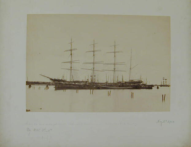 S.1156(06)364; De stalen 4-mast bark 'Hebe' [Gebouwd in 1891 bij Blohms & Vos te Hamburg; foto