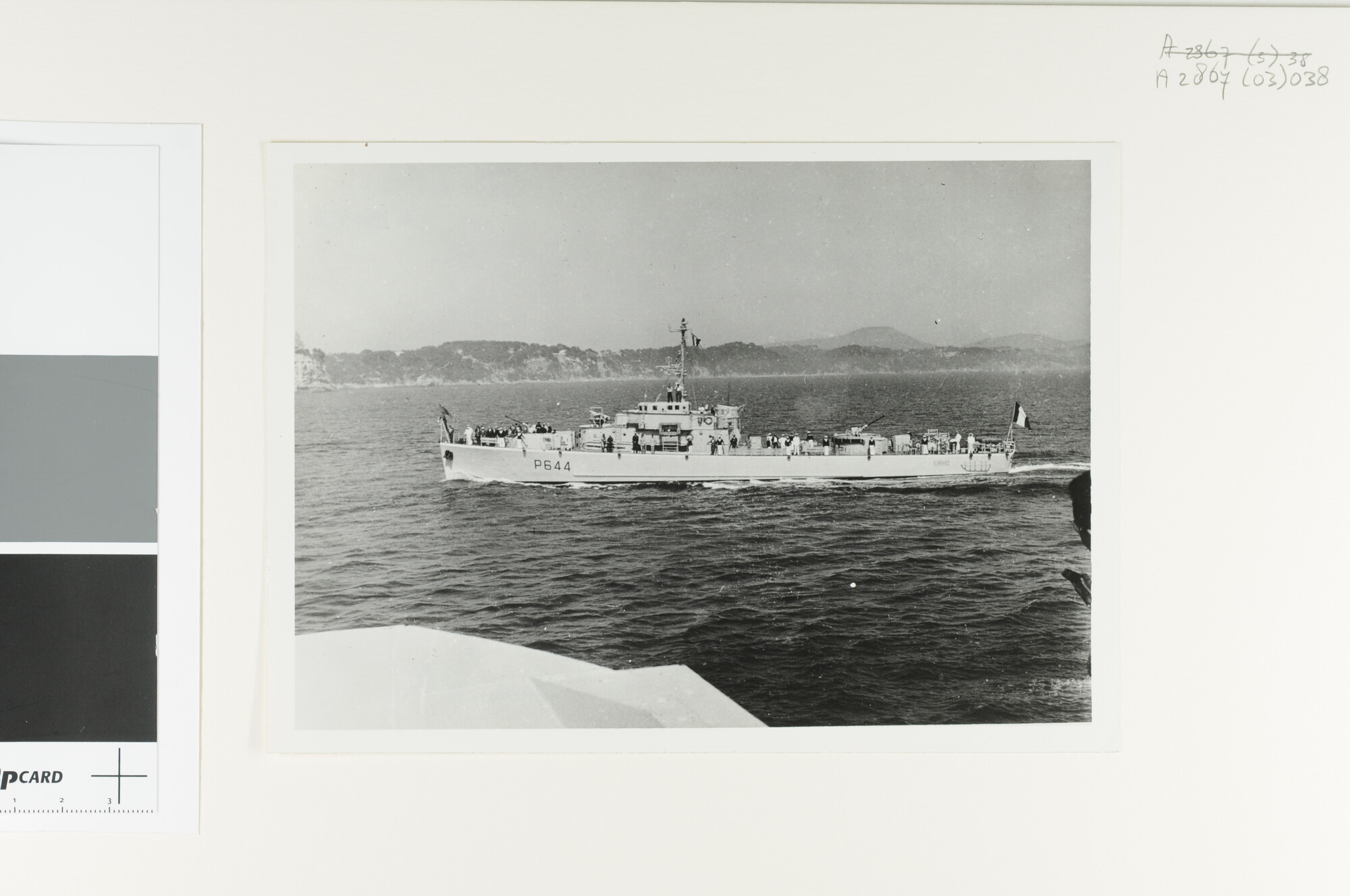 A.2867(03)038; De Franse patrouilleboot 'L'Adroit' (P 644) van de Le Fougueux - klasse; foto
