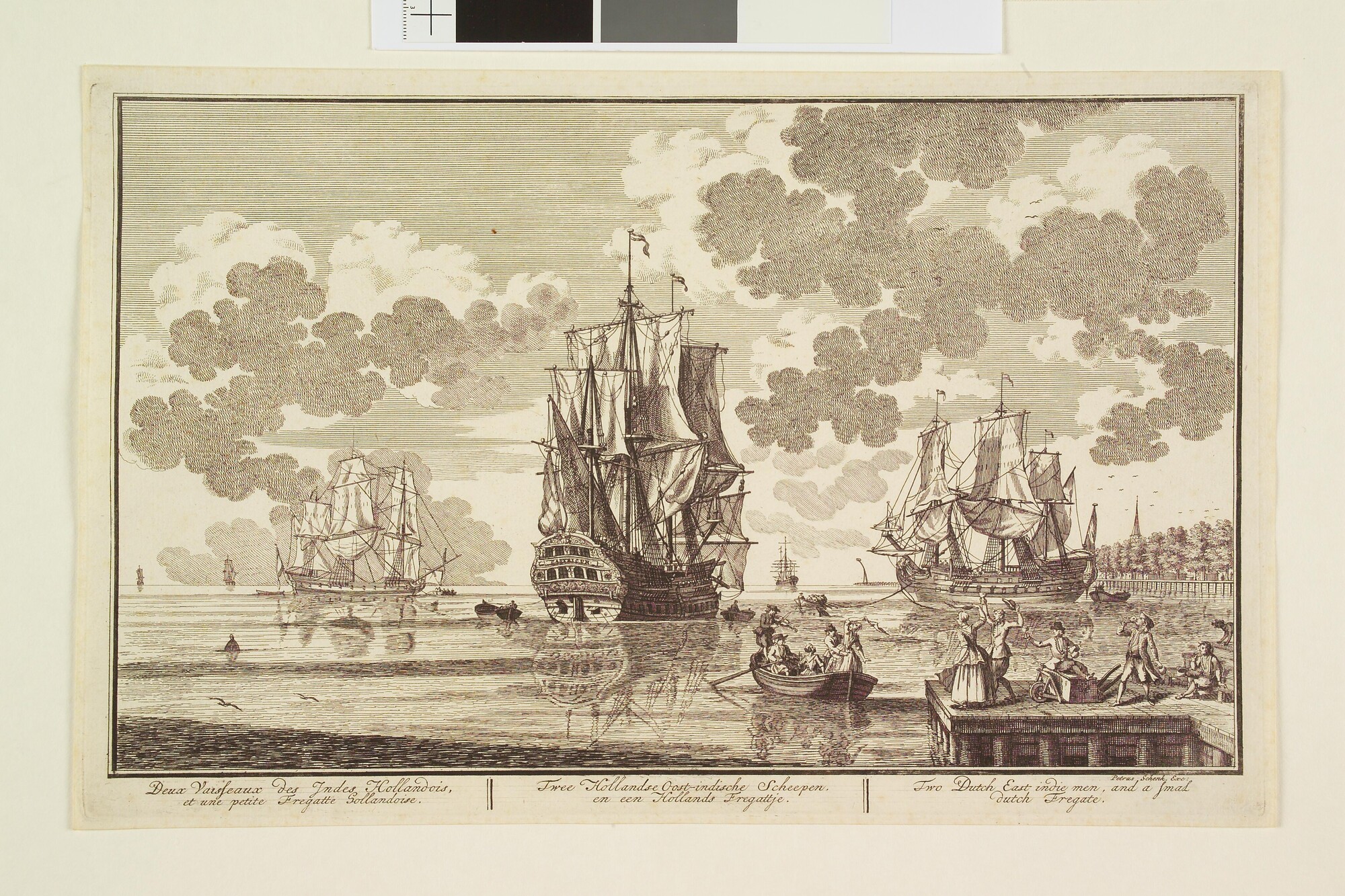 A.0149(0212); Prent uit de serie 'Zee, Land en Stroomlust: het retourschip 'Castricum'; prent