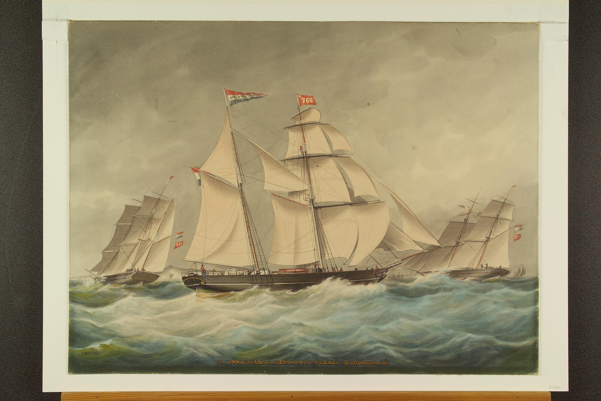 S.2690 [nr 0001]; De brik Anna Maria Henriette; tekening