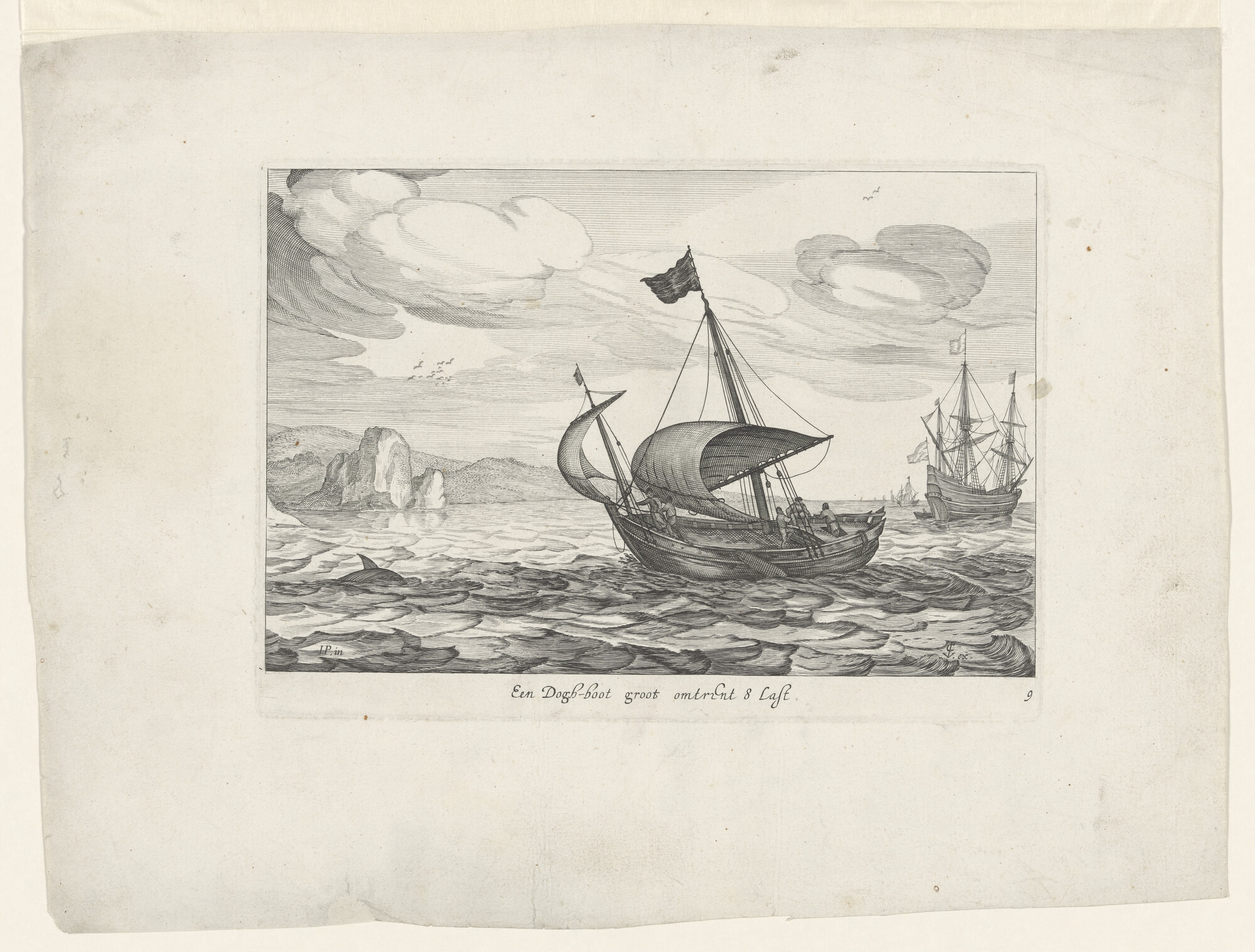 A.2017 [nr 0003]; Een dogboot; prent