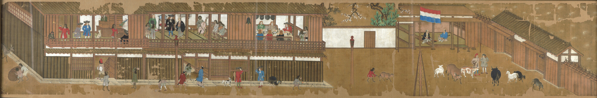 S.1780; Het leven van de Hollanders op het eiland Deshima; makimono