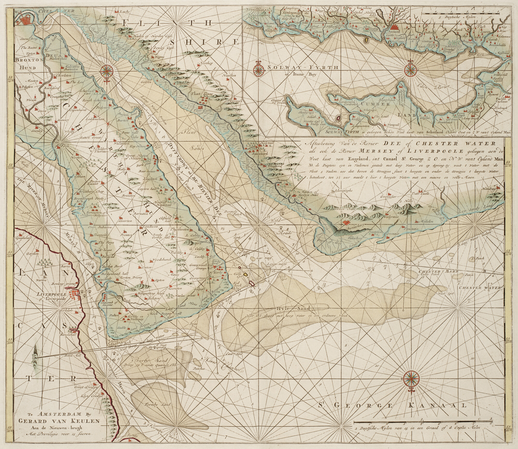 B.0032(109)2 [kaart 063]; Zeekaart van een deel van de Ierse Zee; zeekaart