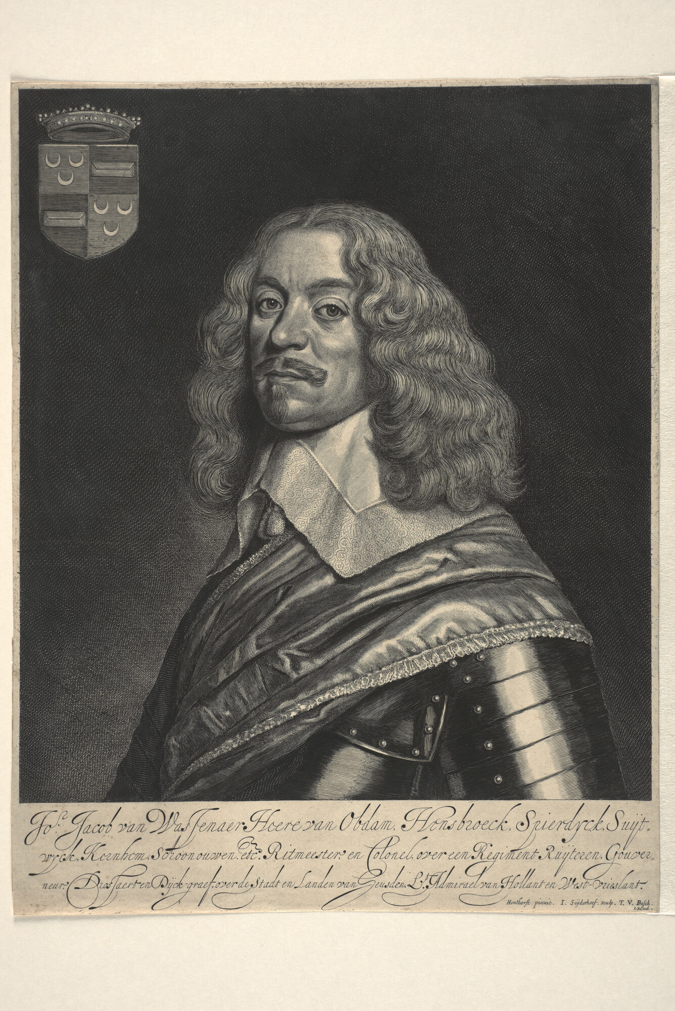 A.0675(01); Portret van Admiraal Jacob baron van Wassenaer Obdam, omstreeks 1665; prent