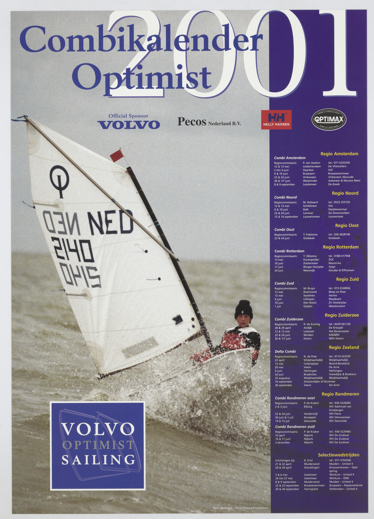 2001.1337; Affiche Combikalender Optimist 2001. Affiche met kalender van [...]; affiche