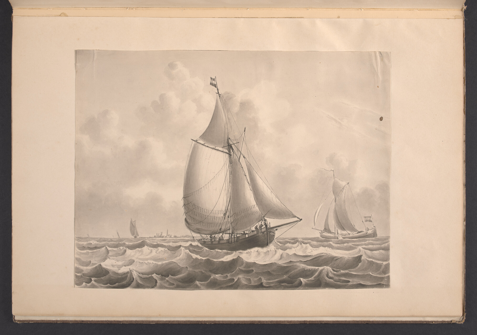 S.1277(09)53; Album met tekeningen van Dirk Muller, Jacob Swart en W. Stort; album