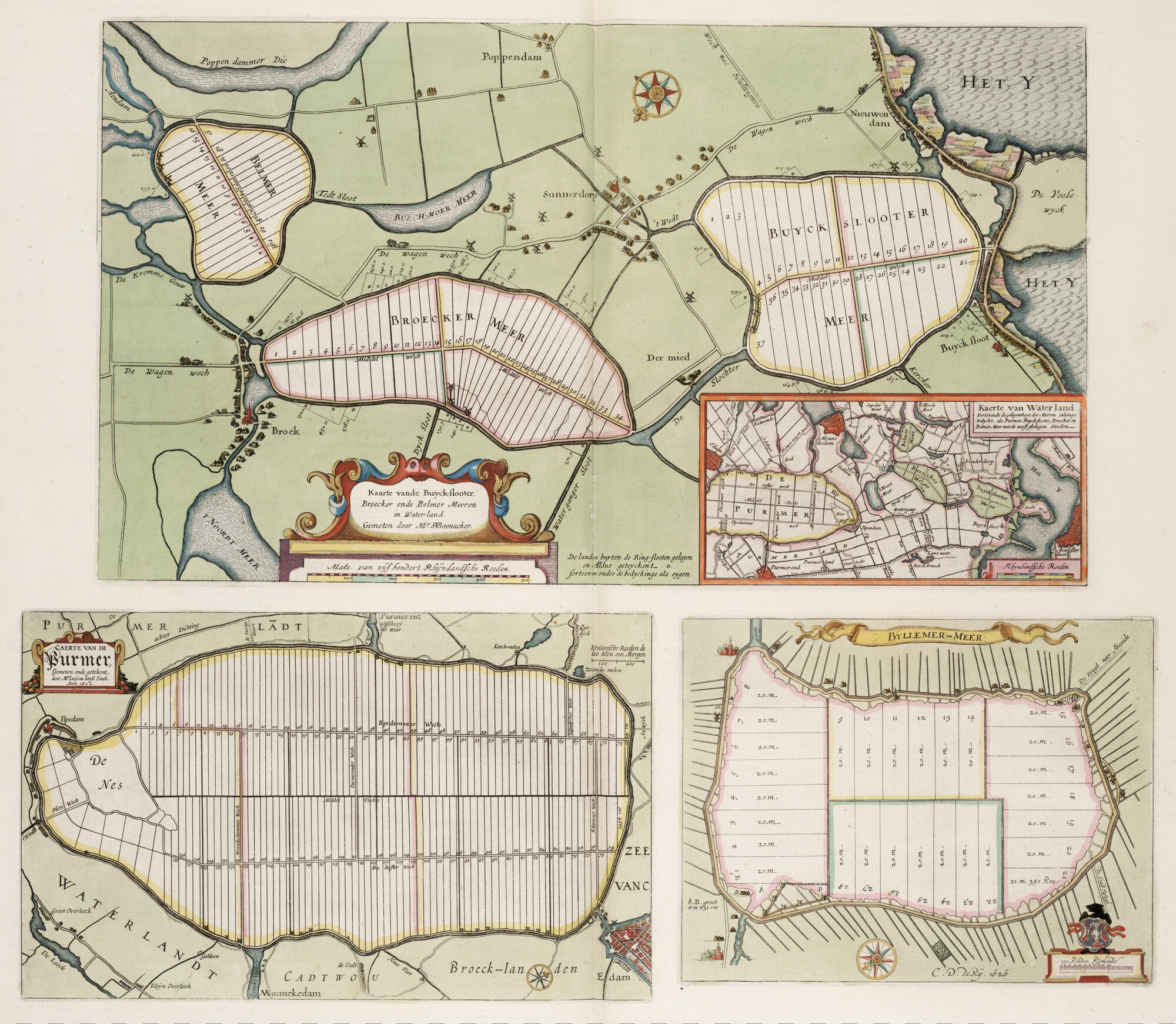 S.1034(03) [kaart 055]; Kaart van Buikslotermeer, Waterland, Purmermeer en Bijlmermeer; landkaart