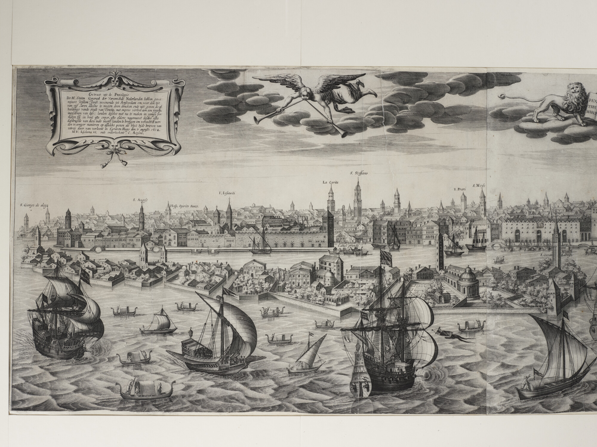 A.5791; Panorama van Venetië; prent