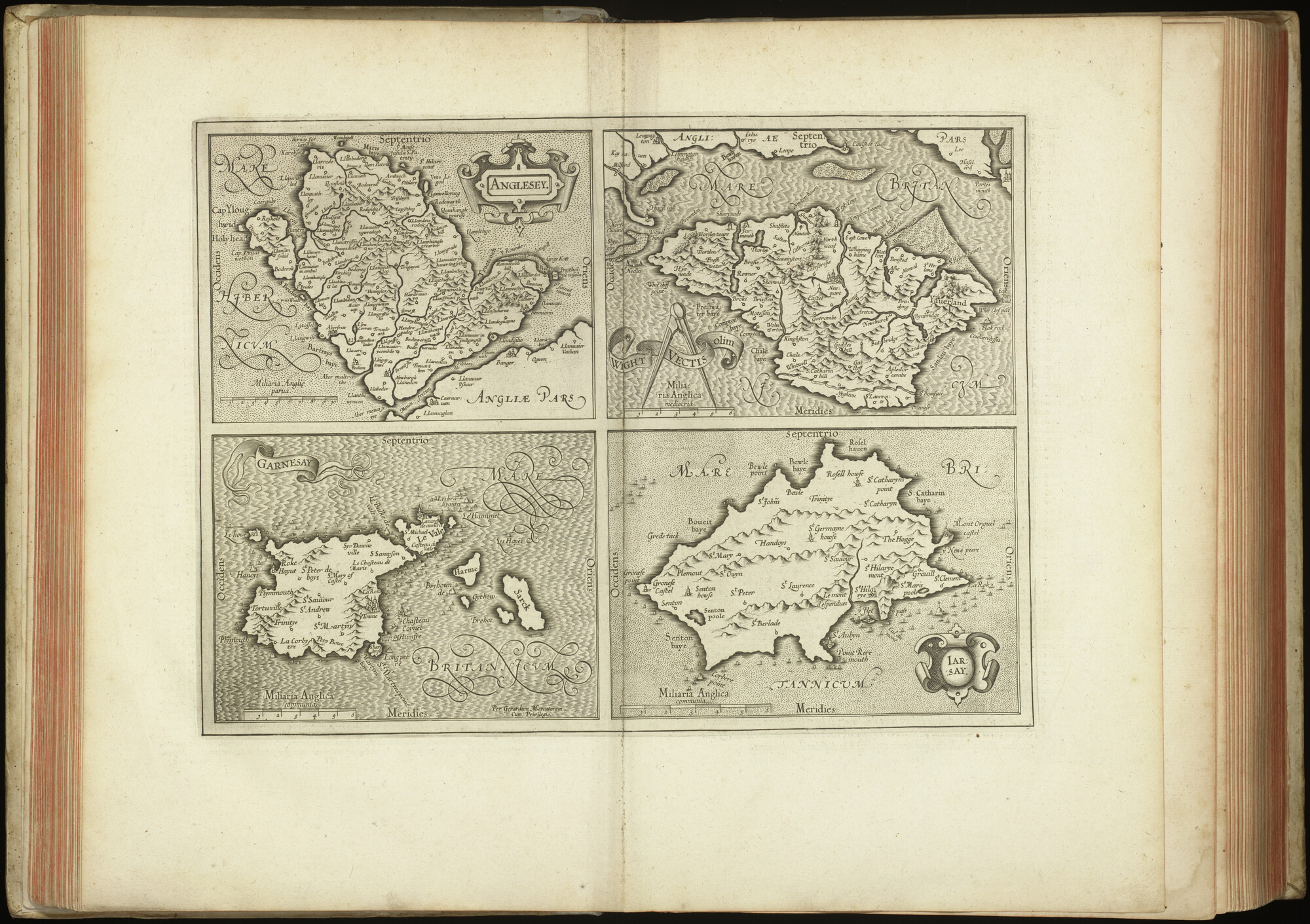 A.0145(227) [kaart 028]; Kaart van Anglesey, Isle of Wight, Guernsey en Jersey; kaart