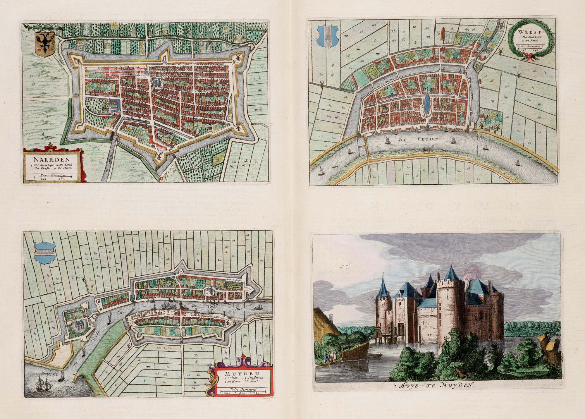 S.1034(15) [kaart 043]; Kaarten van Naarden, Muiden, Weesp en het Muiderslot; landkaart