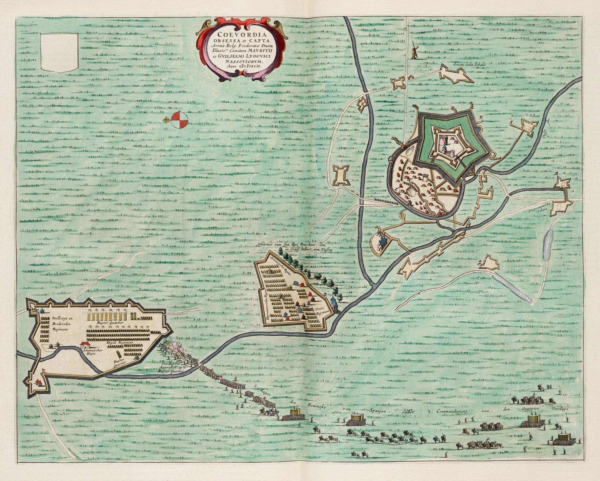 S.1034(15) [kaart 084]; Kaart van Coevorden in 1592; landkaart