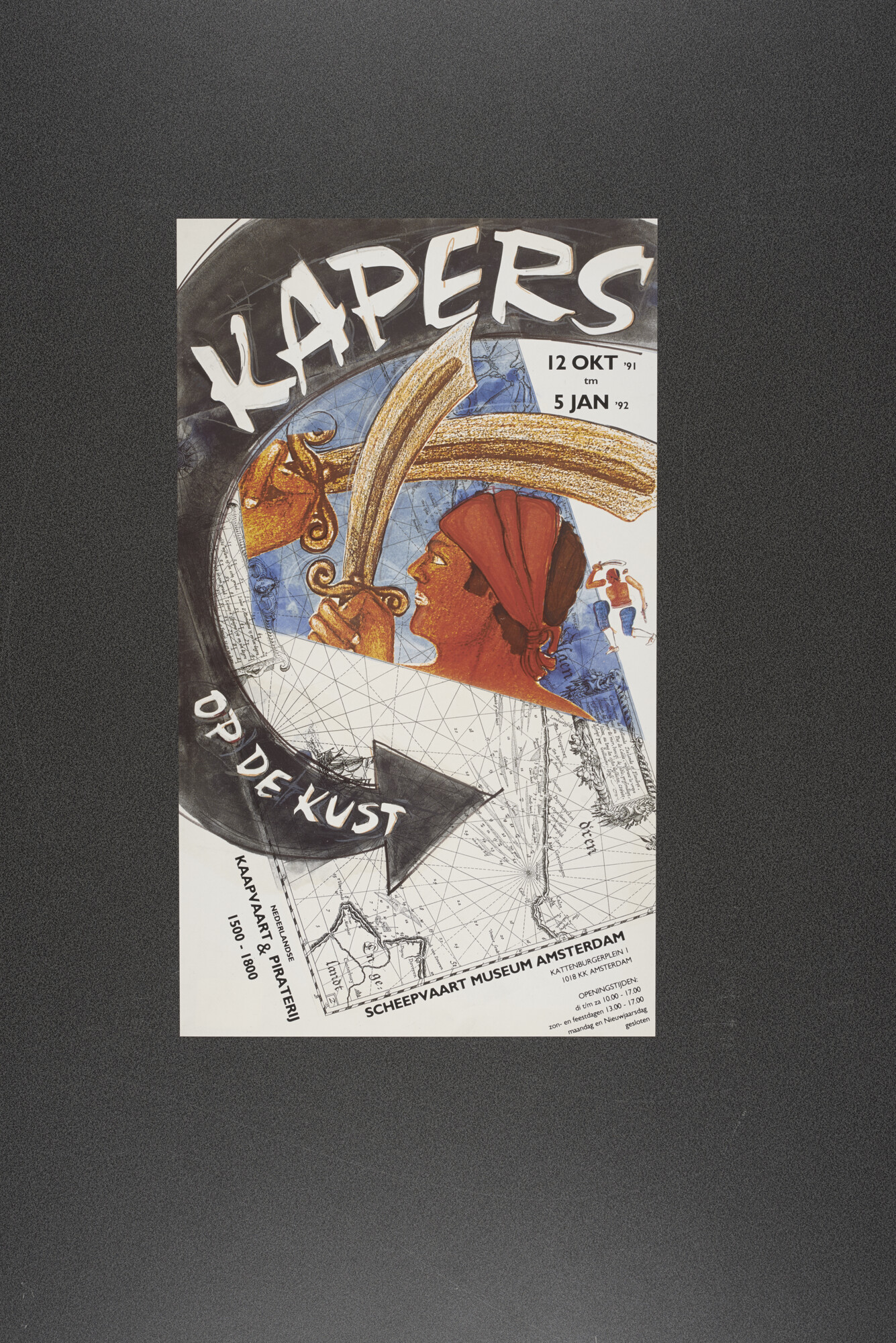 2015.4729; Affiche voor de tentoonstelling "Kapers op de kust"; affiche
