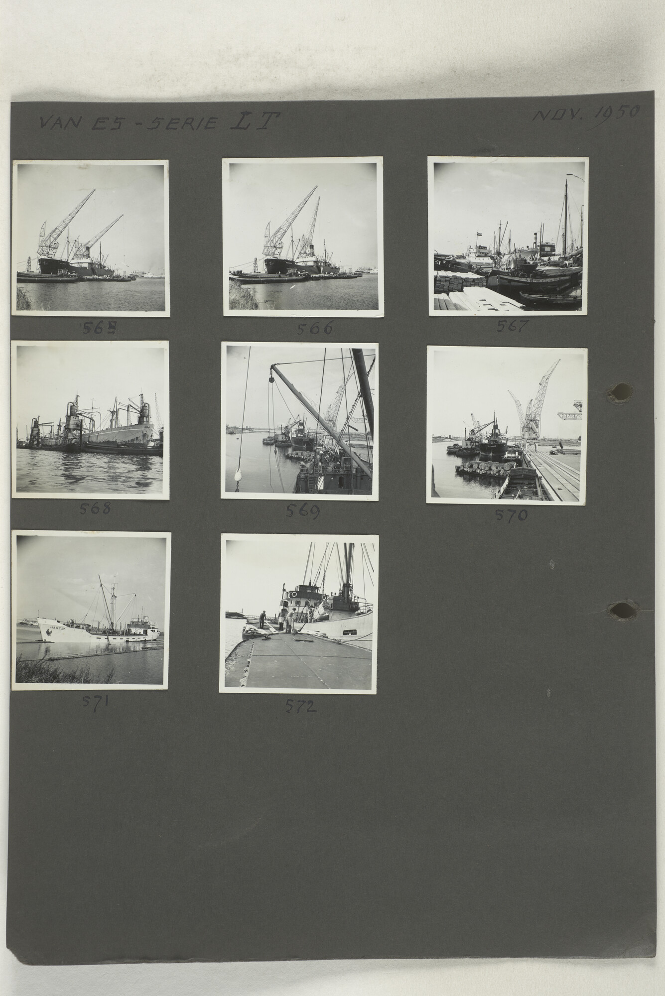 1998.2181; Omslag met een grote hoeveelheid proef foto's gemaakt in opdracht van de Gemeente Handelsinrichtingen en de Vereniging "de Amsterdamsche Haven" te Amsterdam.; omslag