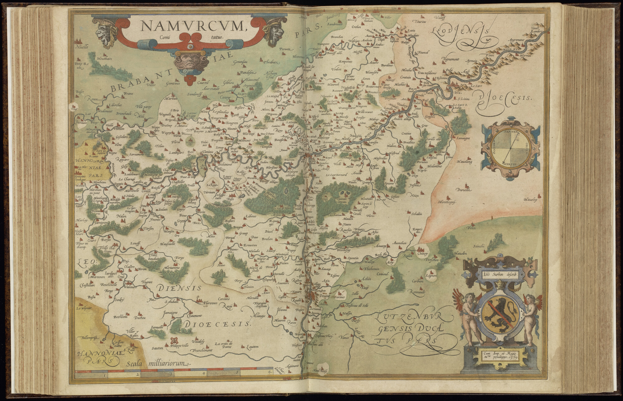 A.0145(042) [kaart 031]; Kaart van Zuid-België, het stroomgebied van de Sambre en de Meuse; kaart