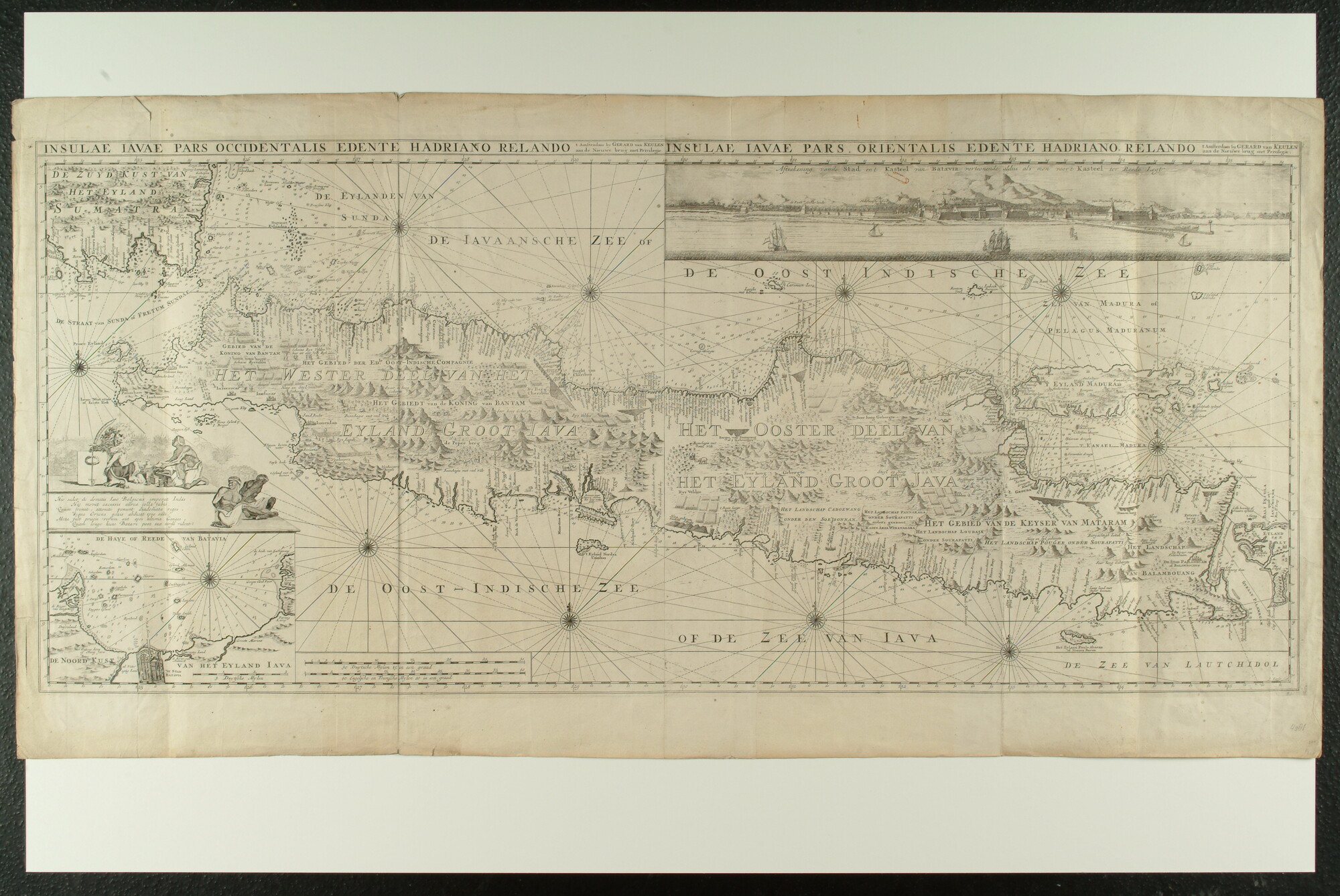 A.0145(211) [nr 0010]; Kaart van het eiland Java en omringende wateren; landkaart