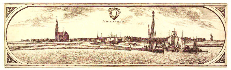 A.0145(143)2; Gezicht op Maassluis; prent