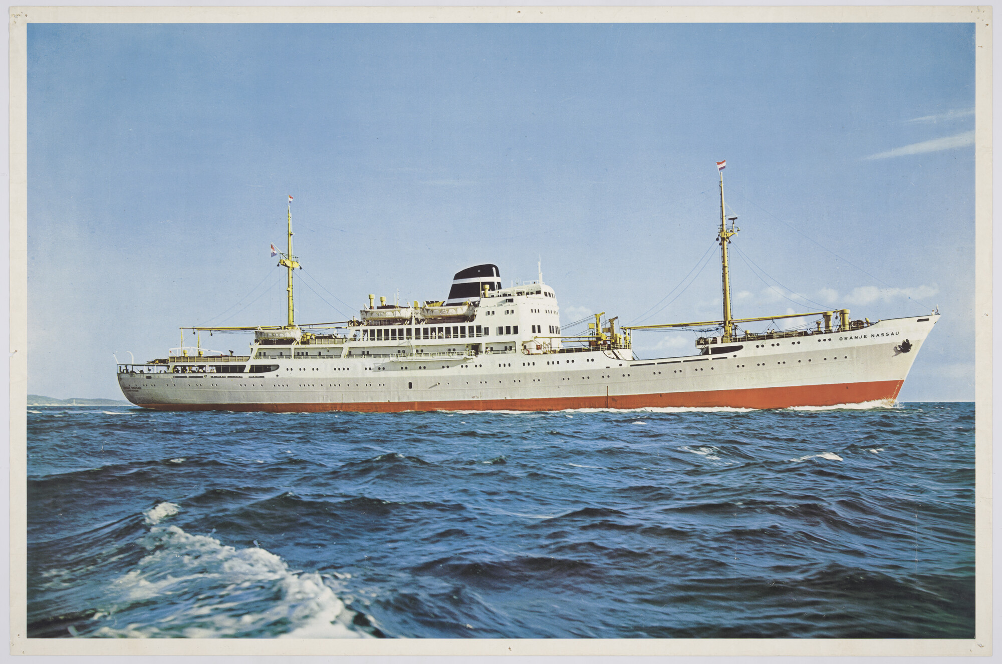 1993.3279; Stuurboord-aangezicht van het vrachtschip 'Oranje Nassau' van de KNSM; affiche
