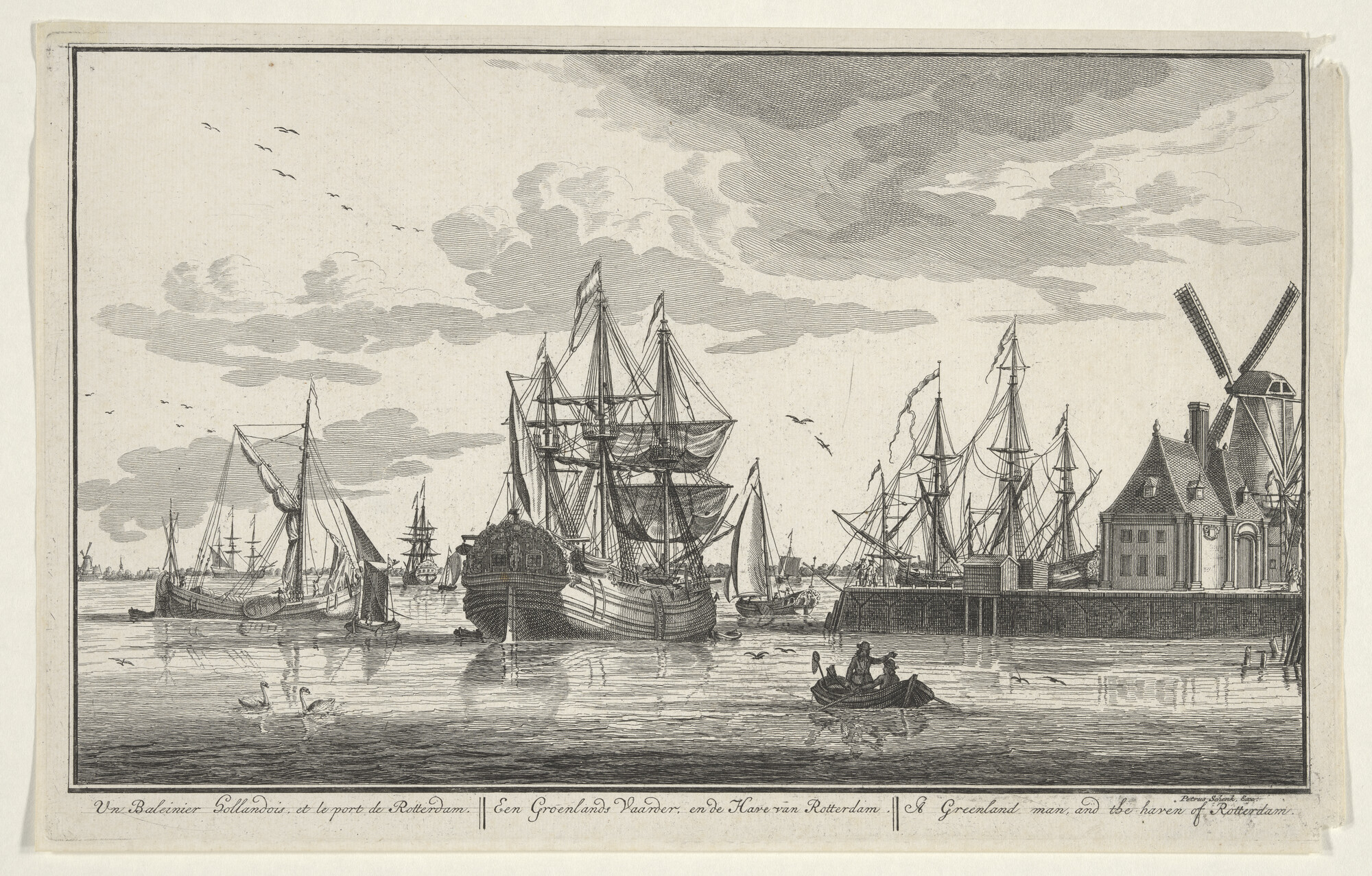 A.0149(0226); Prent uit de serie 'Zee, Land en Stroomlust': een Groenlandsvaarder voor de; prent